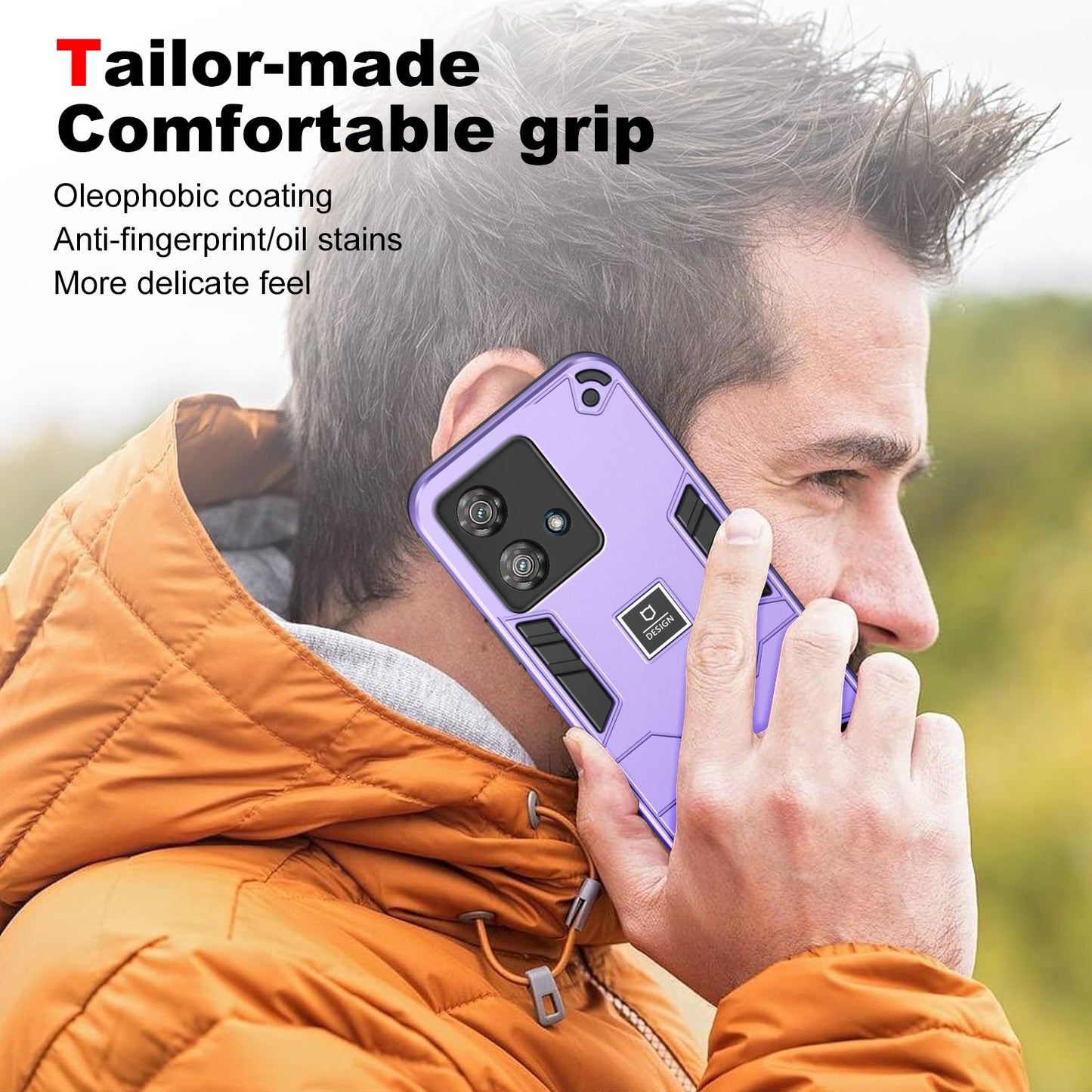 Motorola Edge 40 Neo 2 in 1 Shockproof, Lightweight Phone Case with TPU+PC Material, Fashionable Design, and Precise Cut-outs