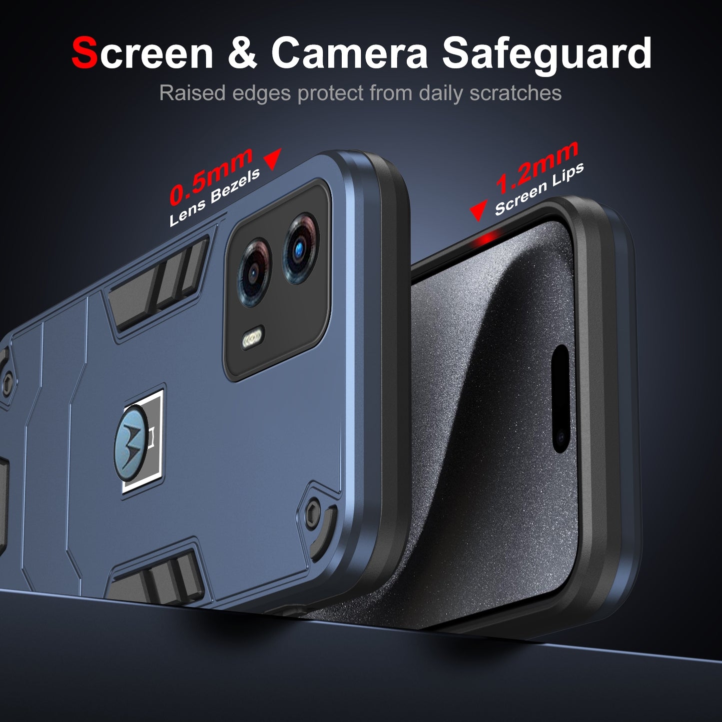 Motorola Moto G 2023 2 in 1 Shockproof, Lightweight Phone Case with TPU+PC Material, Fashionable Design, and Precise Cut-outs