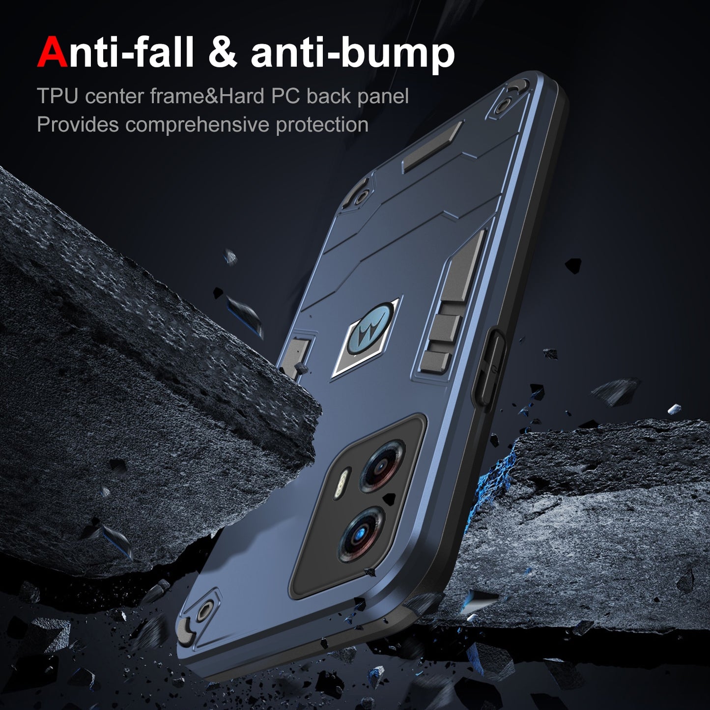 Motorola Moto G 2023 2 in 1 Shockproof, Lightweight Phone Case with TPU+PC Material, Fashionable Design, and Precise Cut-outs
