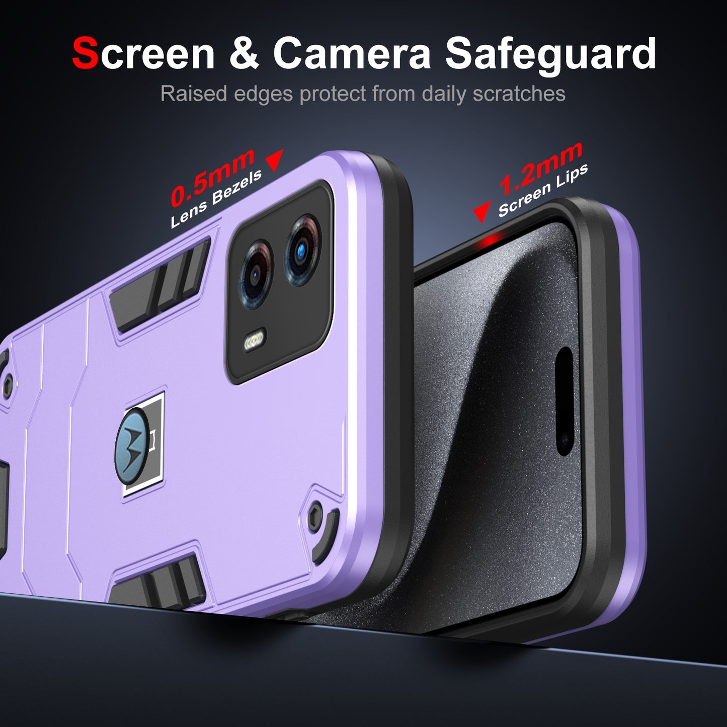 Motorola Moto G 2023 2 in 1 Shockproof, Lightweight Phone Case with TPU+PC Material, Fashionable Design, and Precise Cut-outs