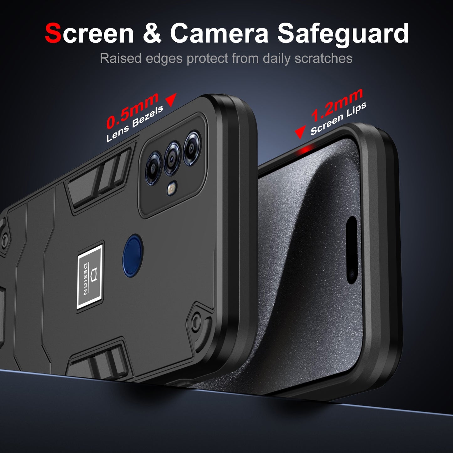 Motorola Moto G Play 2023 2 in 1 Shockproof, Lightweight Phone Case with TPU+PC Material, Fashionable Design, and Precise Cut-outs