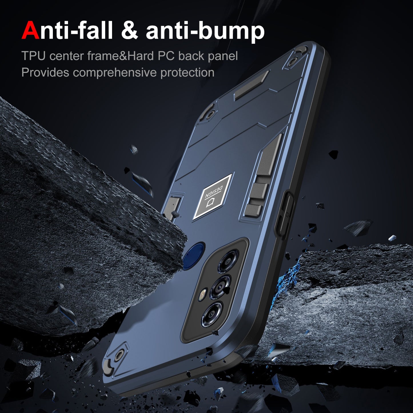 Motorola Moto G Play 2023 2 in 1 Shockproof, Lightweight Phone Case with TPU+PC Material, Fashionable Design, and Precise Cut-outs