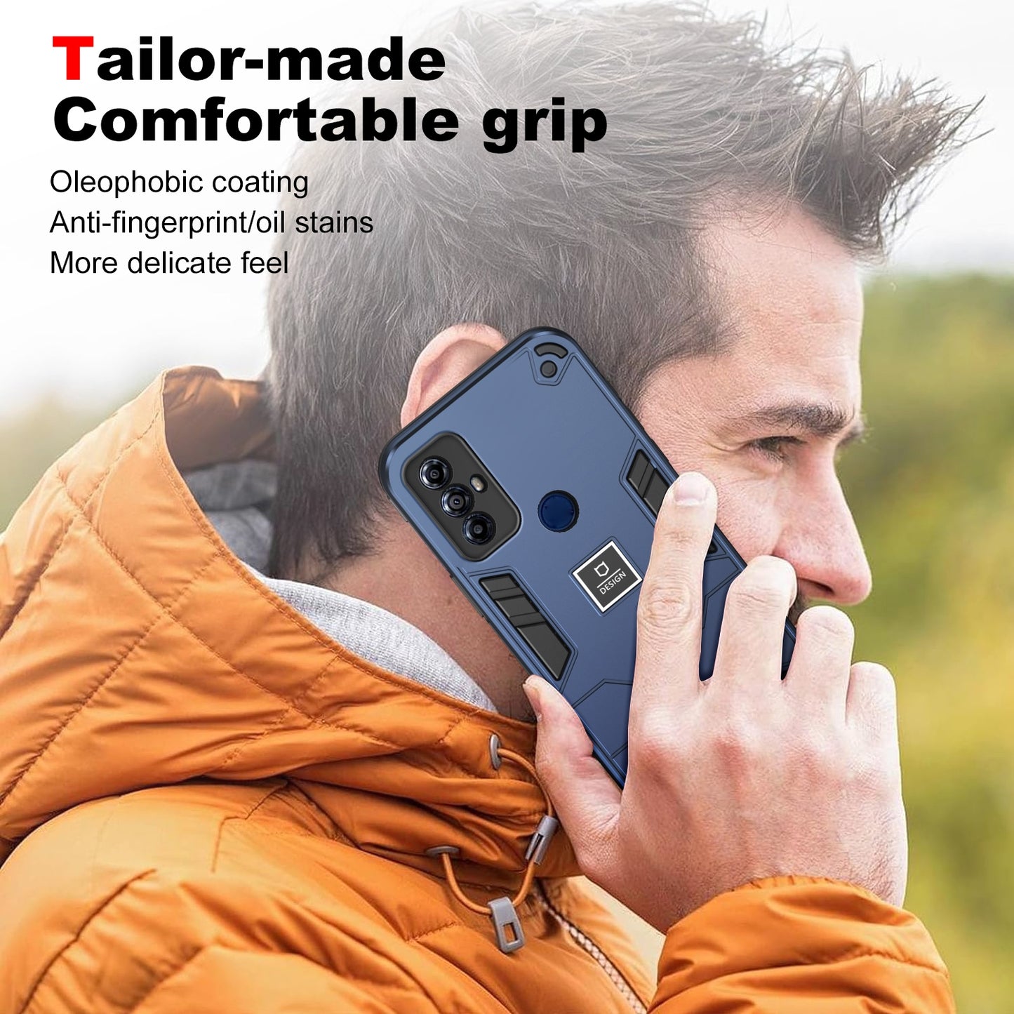 Motorola Moto G Play 2023 2 in 1 Shockproof, Lightweight Phone Case with TPU+PC Material, Fashionable Design, and Precise Cut-outs