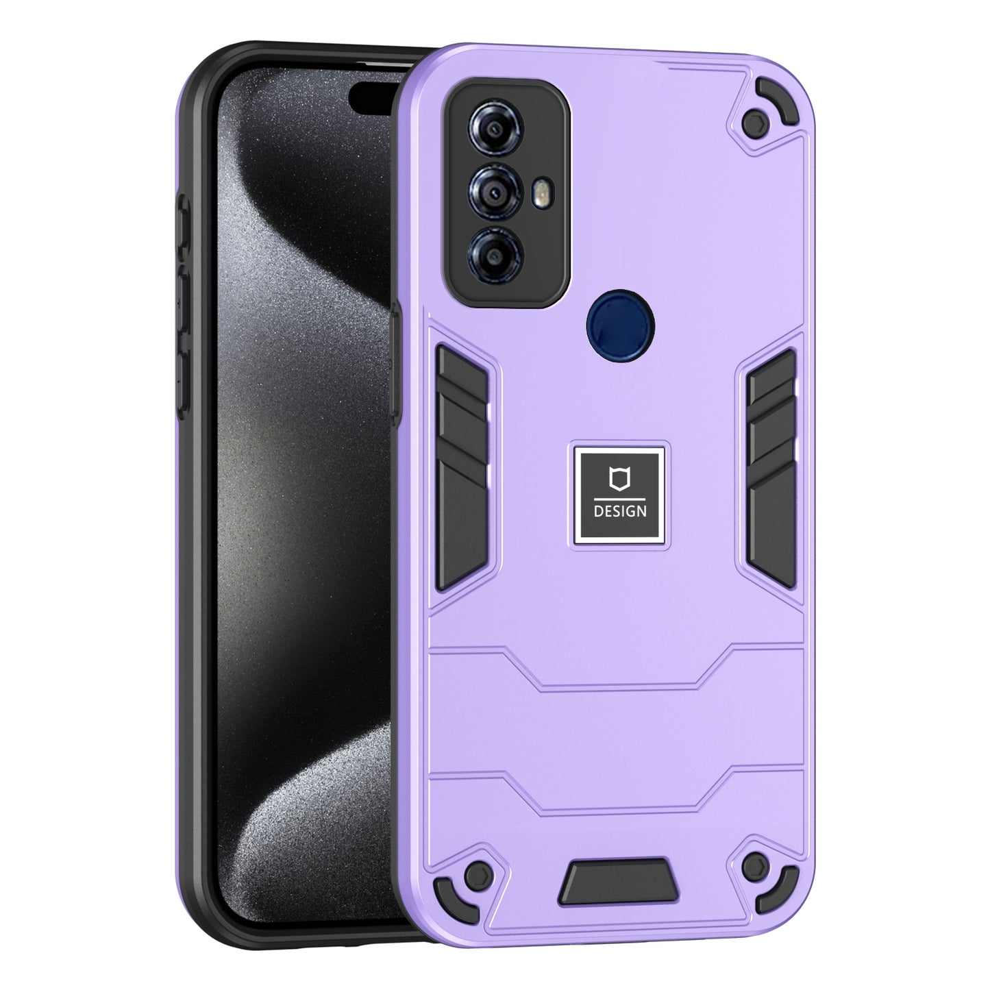 Motorola Moto G Play 2023 2 in 1 Shockproof, Lightweight Phone Case with TPU+PC Material, Fashionable Design, and Precise Cut-outs