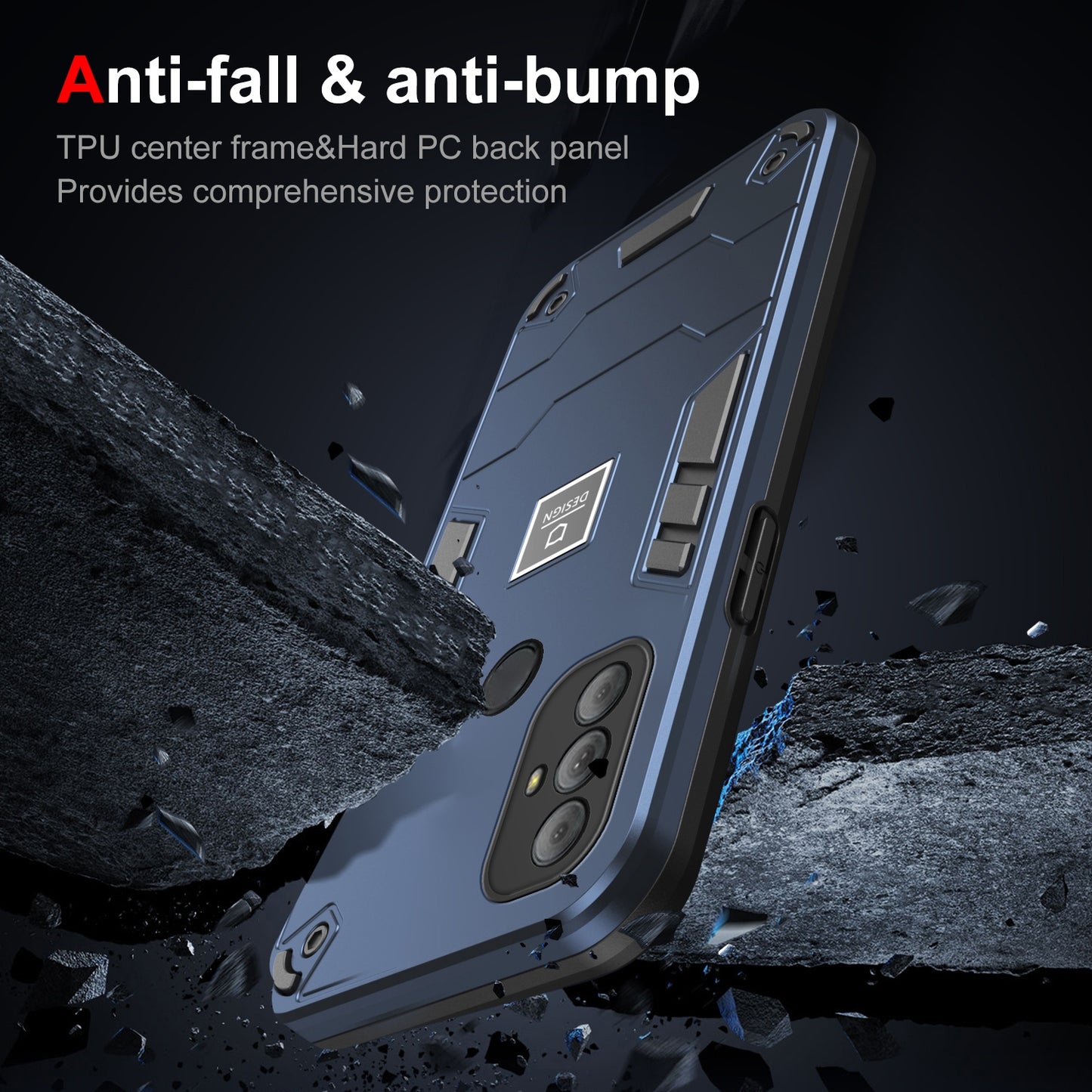 Motorola Moto G Power 2022 2 in 1 Shockproof, Lightweight Phone Case with TPU+PC Material, Fashionable Design, and Precise Cut-outs