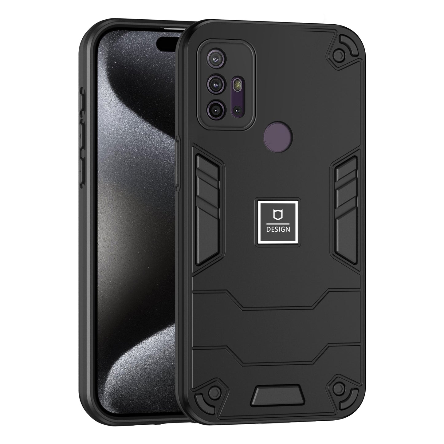 Motorola Moto G10 2 in 1 Shockproof, Lightweight Phone Case with TPU+PC Material, Fashionable Design, and Precise Cut-outs