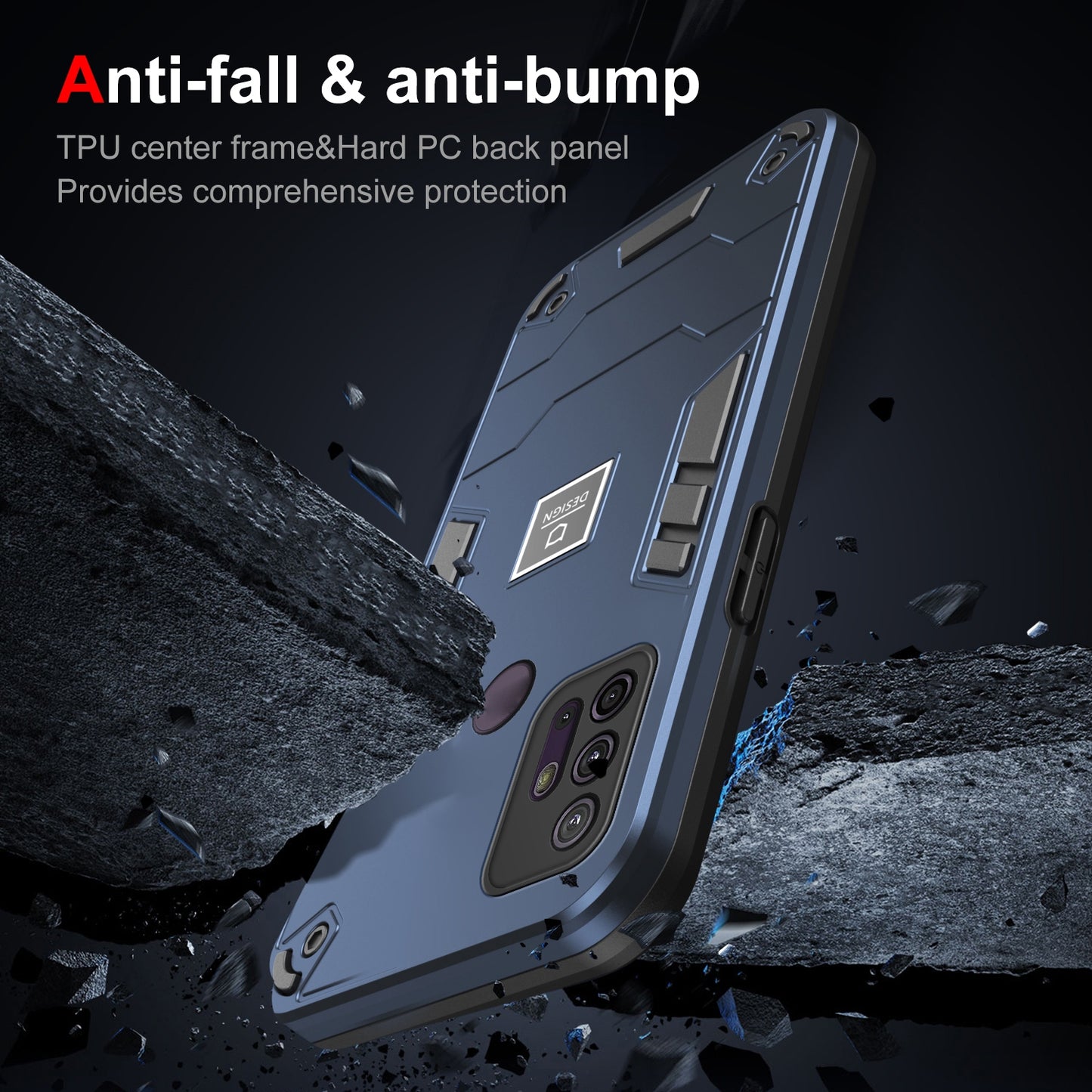 Motorola Moto G10 2 in 1 Shockproof, Lightweight Phone Case with TPU+PC Material, Fashionable Design, and Precise Cut-outs