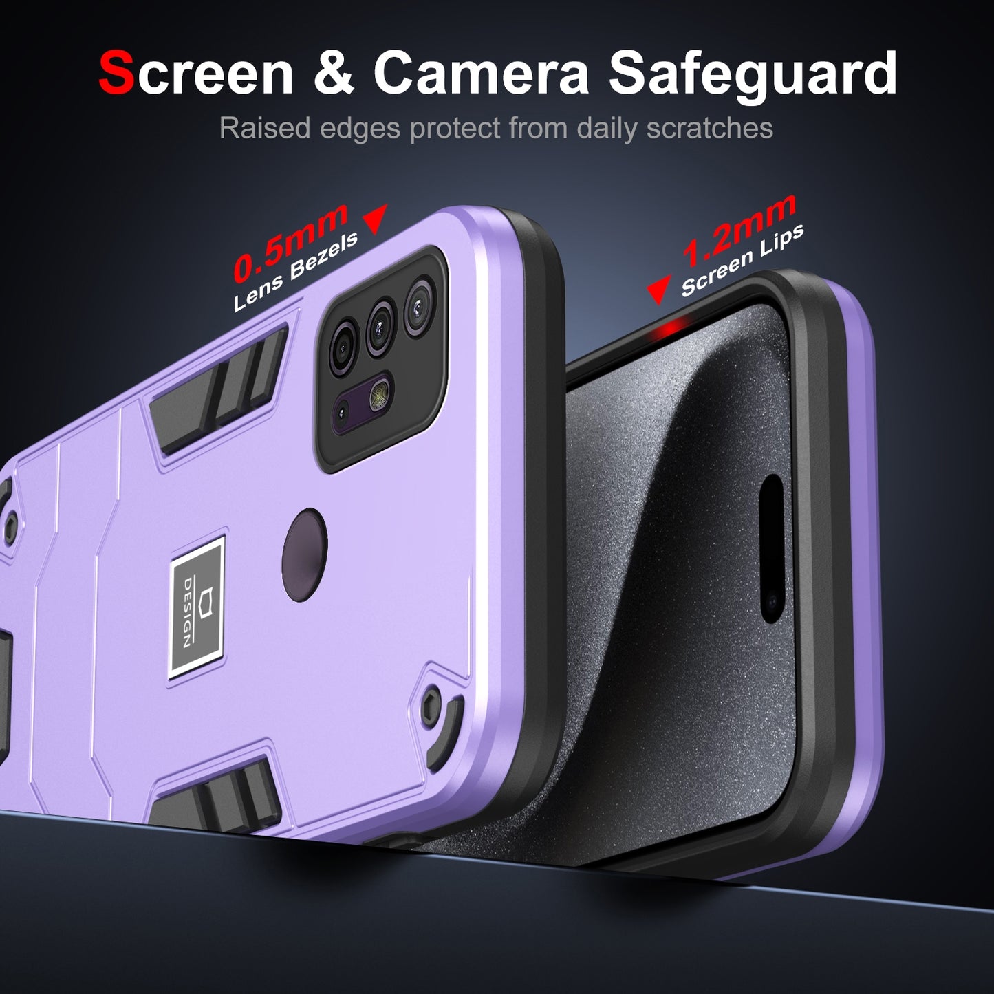 Motorola Moto G10 2 in 1 Shockproof, Lightweight Phone Case with TPU+PC Material, Fashionable Design, and Precise Cut-outs