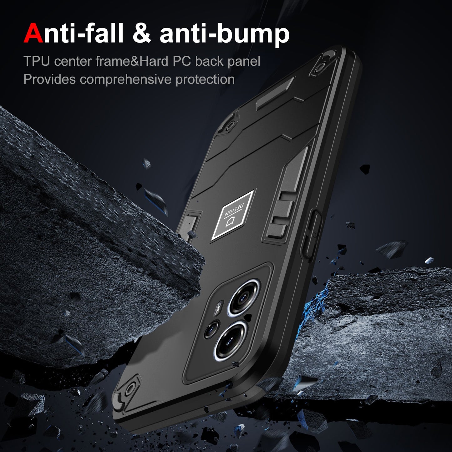 Motorola Moto G13 2 in 1 Shockproof, Lightweight Phone Case with TPU+PC Material, Fashionable Design, and Precise Cut-outs