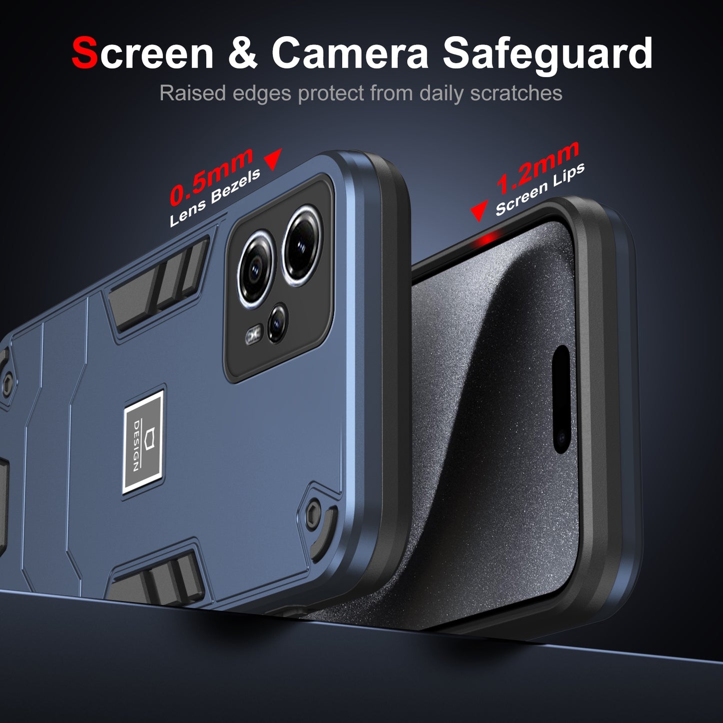 Motorola Moto G13 2 in 1 Shockproof, Lightweight Phone Case with TPU+PC Material, Fashionable Design, and Precise Cut-outs