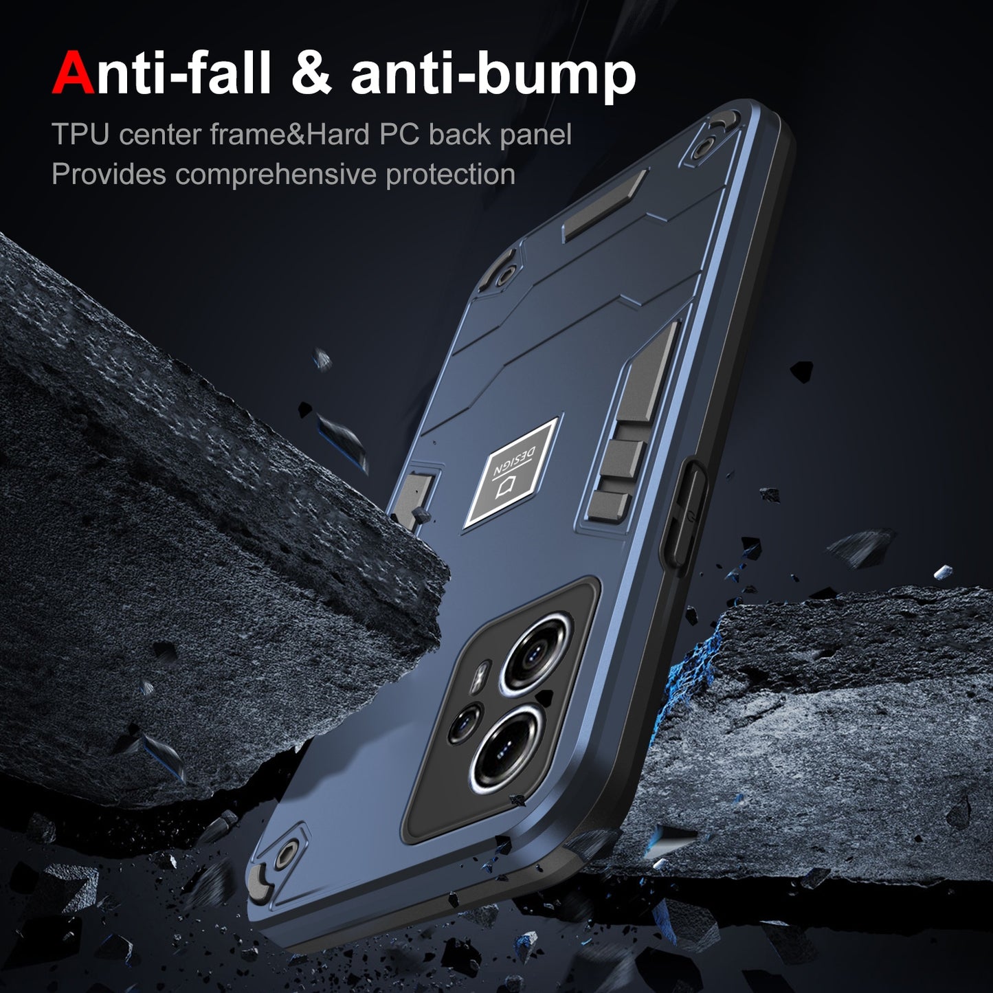 Motorola Moto G13 2 in 1 Shockproof, Lightweight Phone Case with TPU+PC Material, Fashionable Design, and Precise Cut-outs