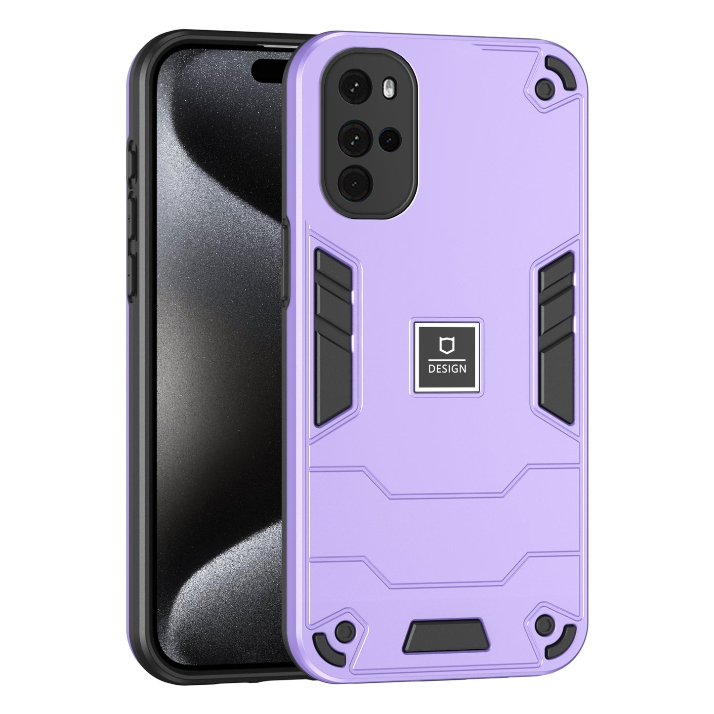 Motorola Moto G22 2 in 1 Shockproof, Lightweight Phone Case with TPU+PC Material, Fashionable Design, and Precise Cut-outs