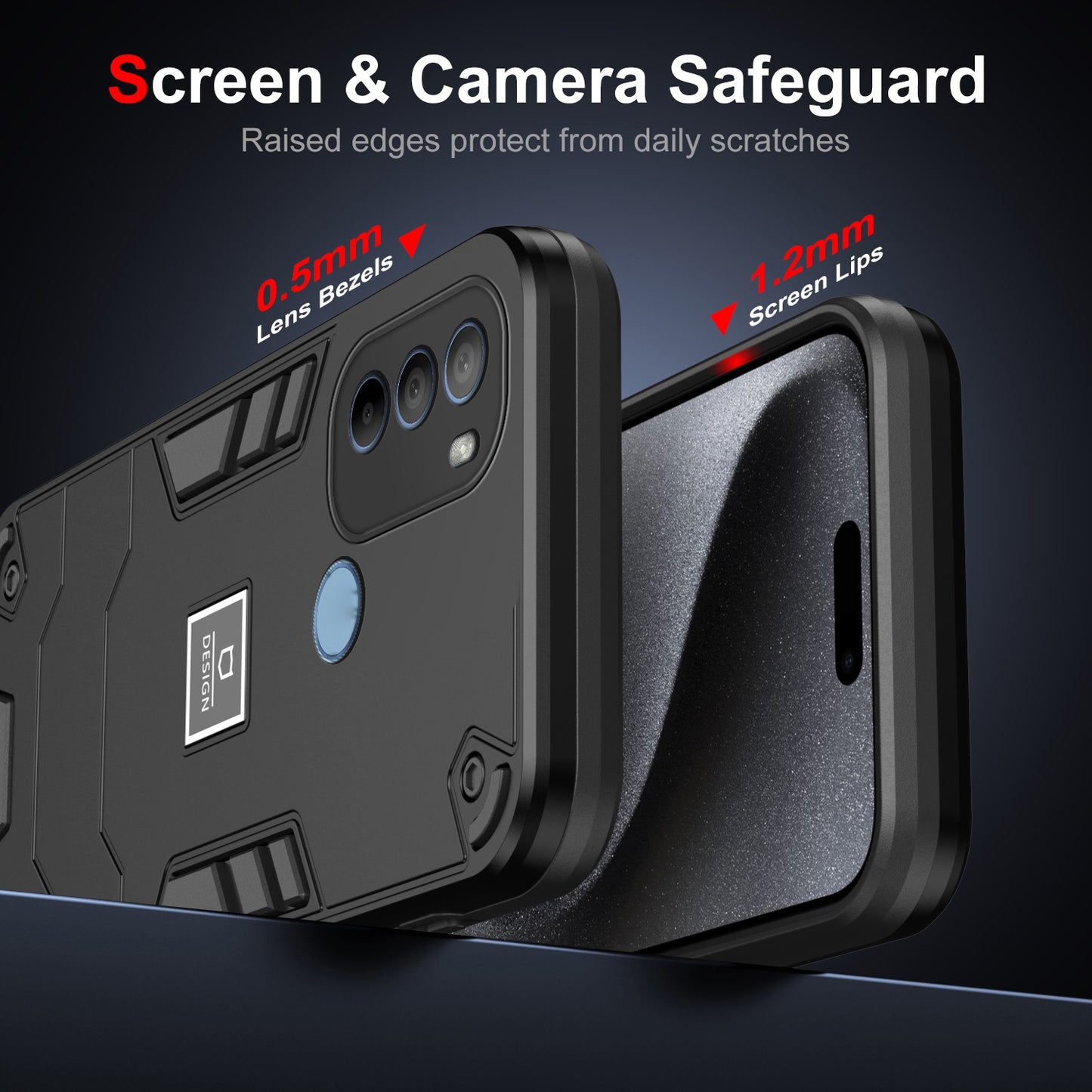 Motorola Moto G31 2 in 1 Shockproof, Lightweight Phone Case with TPU+PC Material, Fashionable Design, and Precise Cut-outs