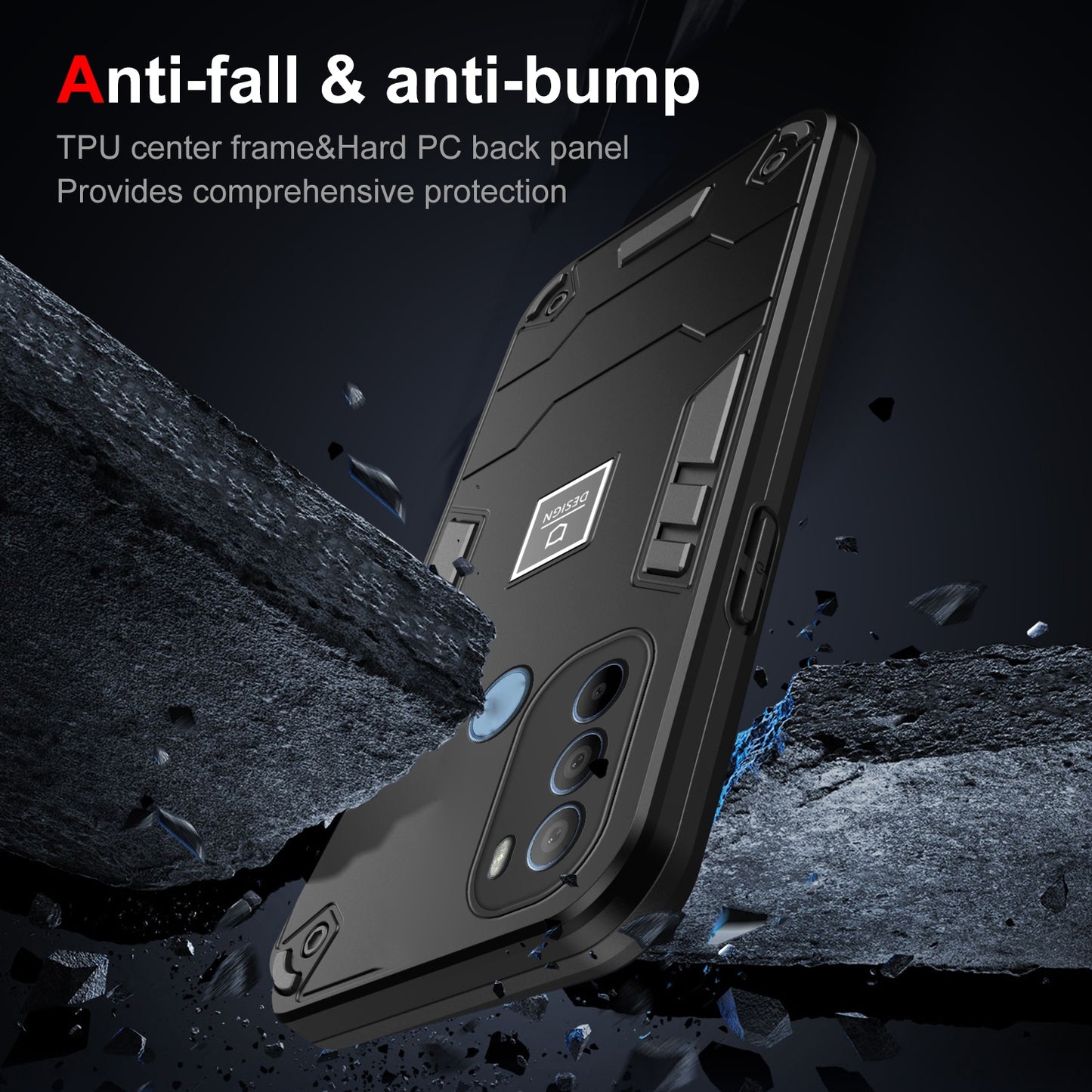 Motorola Moto G31 2 in 1 Shockproof, Lightweight Phone Case with TPU+PC Material, Fashionable Design, and Precise Cut-outs