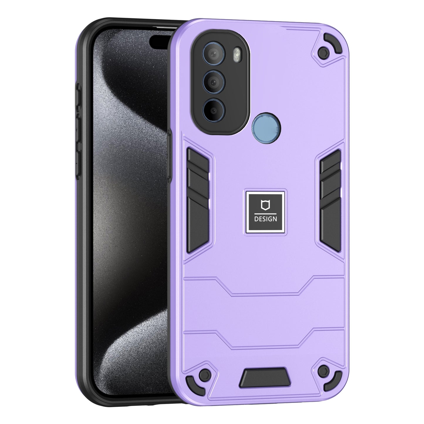 Motorola Moto G31 2 in 1 Shockproof, Lightweight Phone Case with TPU+PC Material, Fashionable Design, and Precise Cut-outs