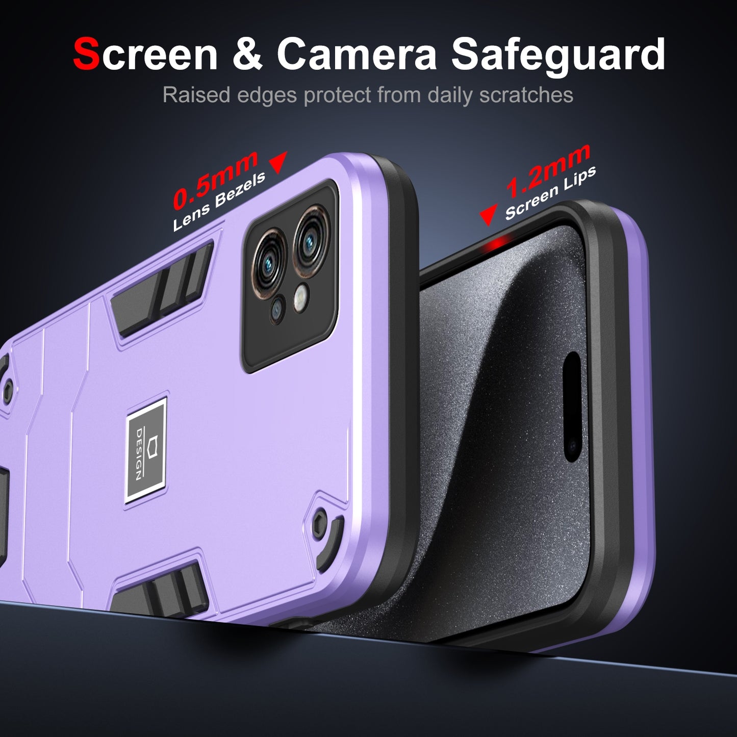 Motorola Moto G32 2 in 1 Shockproof, Lightweight Phone Case with TPU+PC Material, Fashionable Design, and Precise Cut-outs