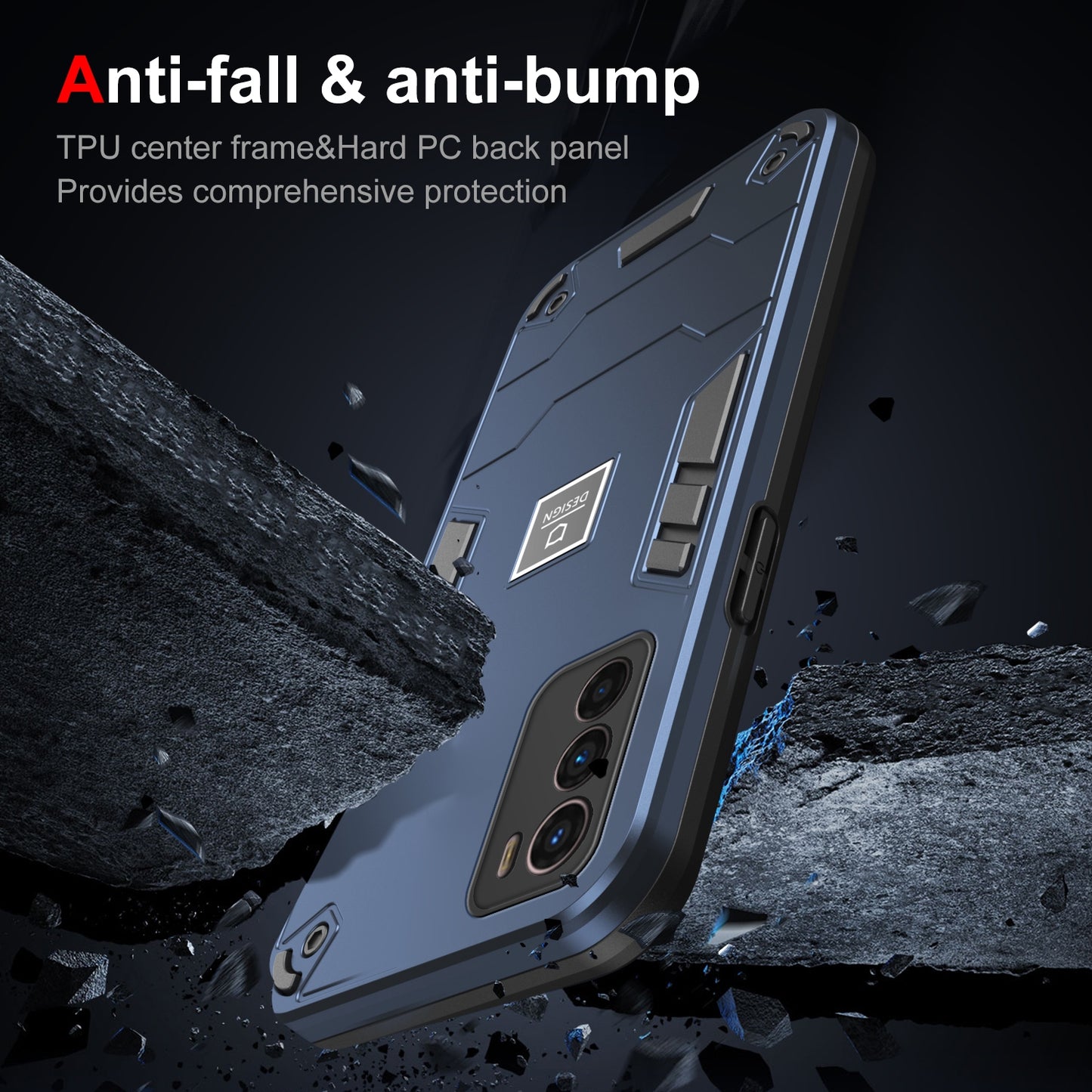 Motorola Moto G42 2 in 1 Shockproof, Lightweight Phone Case with TPU+PC Material, Fashionable Design, and Precise Cut-outs