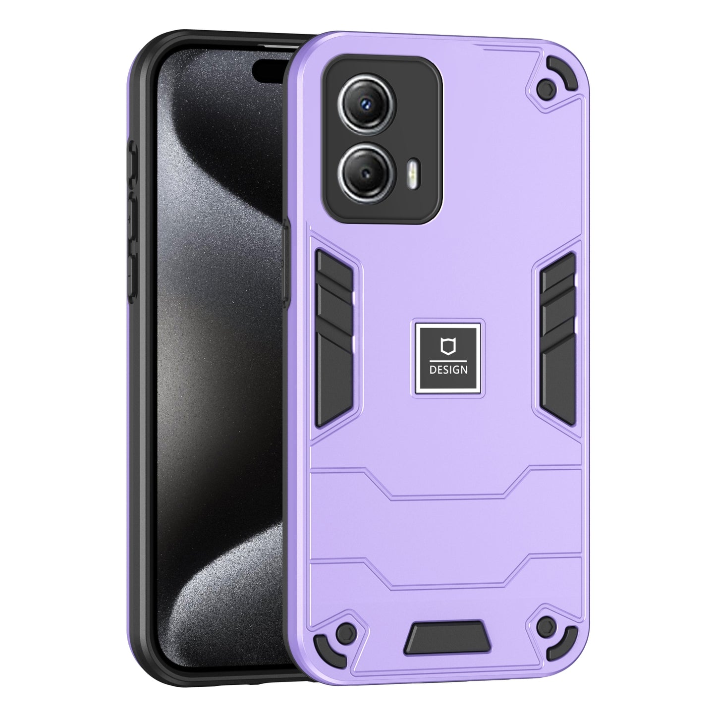 Motorola Moto G53 2 in 1 Shockproof, Lightweight Phone Case with TPU+PC Material, Fashionable Design, and Precise Cut-outs