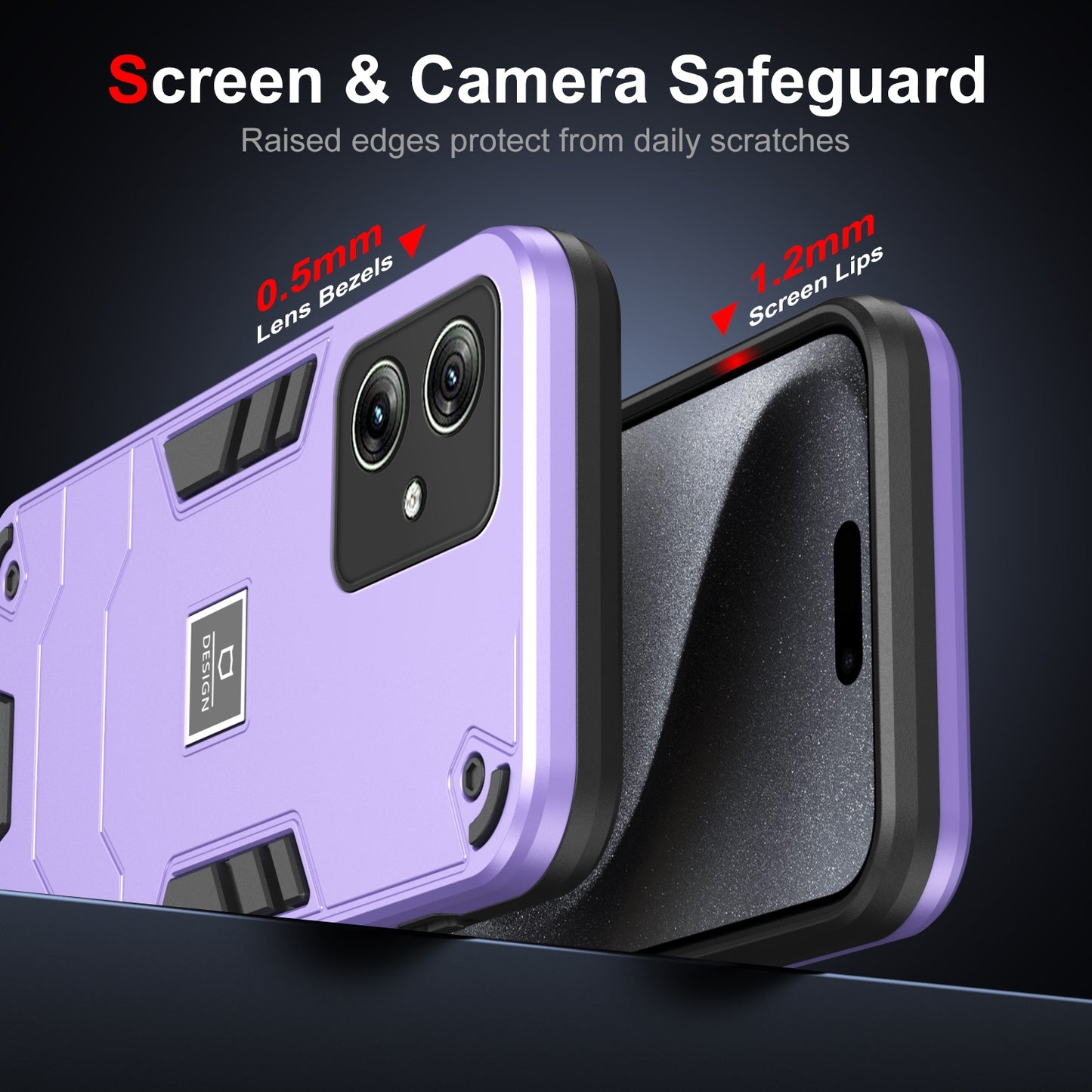 Motorola Moto G54 2 in 1 Shockproof, Lightweight Phone Case with TPU+PC Material, Fashionable Design, and Precise Cut-outs