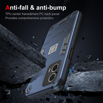 Motorola Moto G73 2 in 1 Shockproof, Lightweight Phone Case with TPU+PC Material, Fashionable Design, and Precise Cut-outs