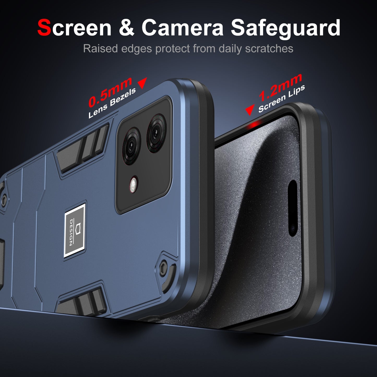 Motorola Moto G84 2 in 1 Shockproof, Lightweight Phone Case with TPU+PC Material, Fashionable Design, and Precise Cut-outs