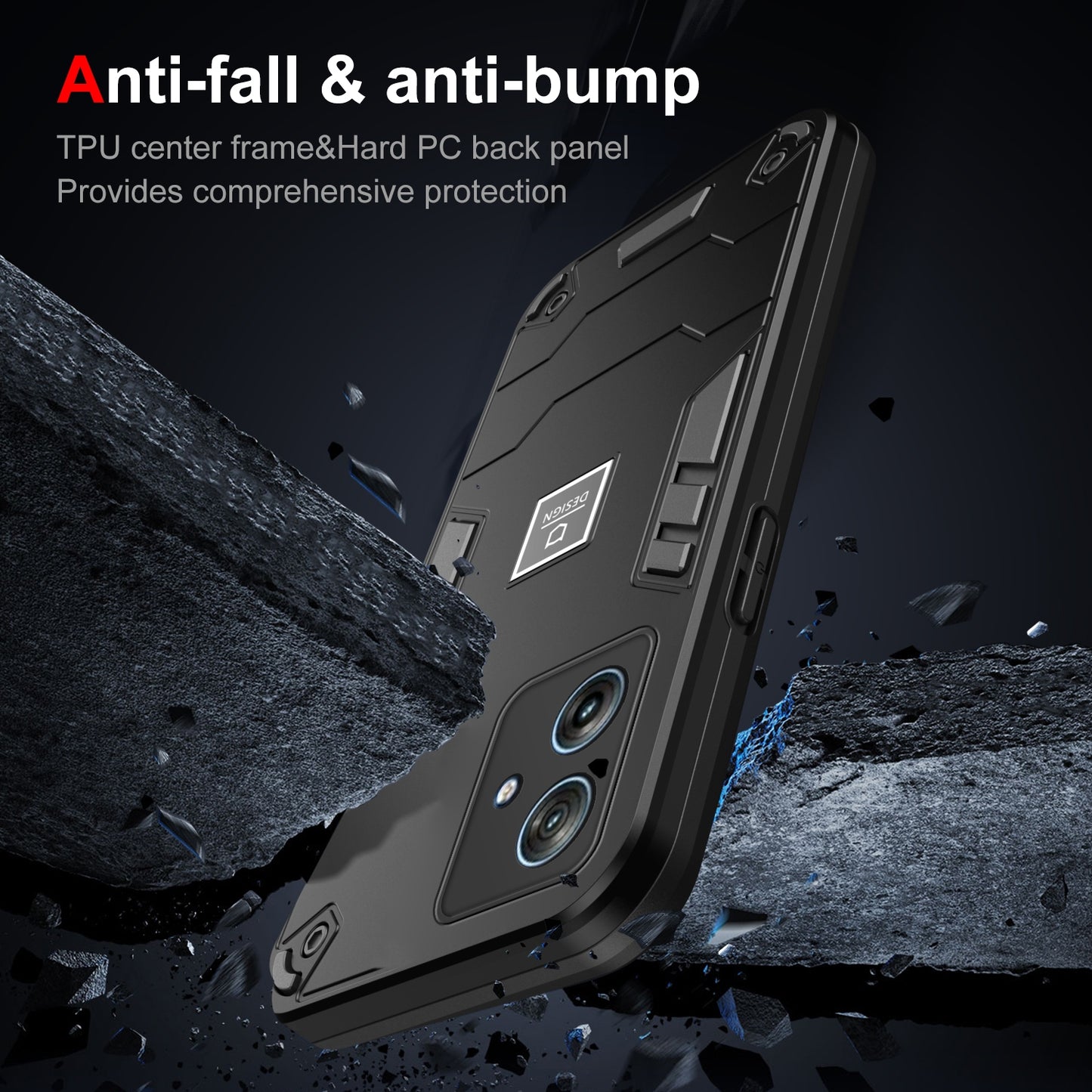Motorola Moto G 2023 5G 2 in 1 Shockproof, Lightweight Phone Case with TPU+PC Material, Fashionable Design, and Precise Cut-outs