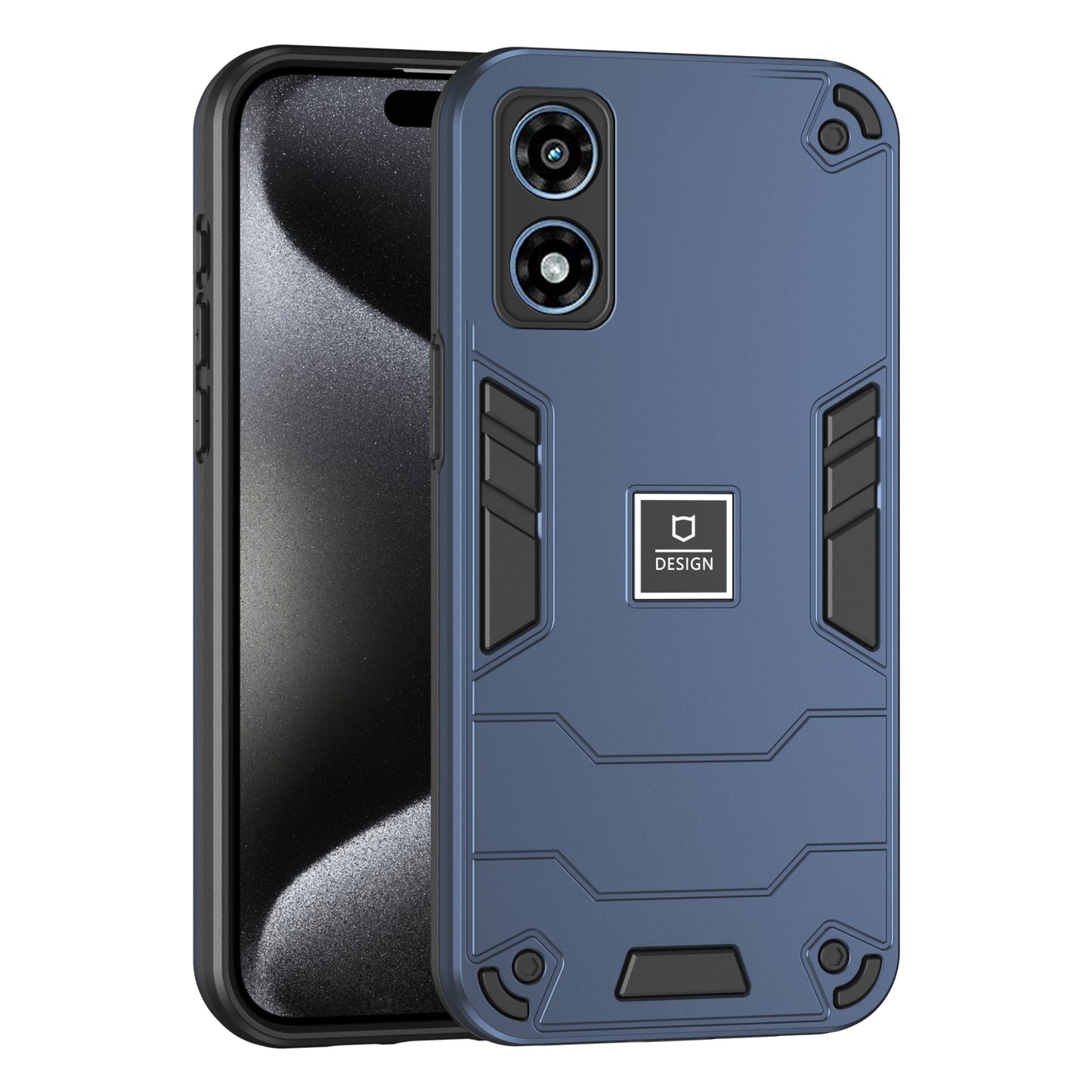 Motorola Moto G Play 2024 2 in 1 Shockproof, Lightweight Phone Case with TPU+PC Material, Fashionable Design, and Precise Cut-outs