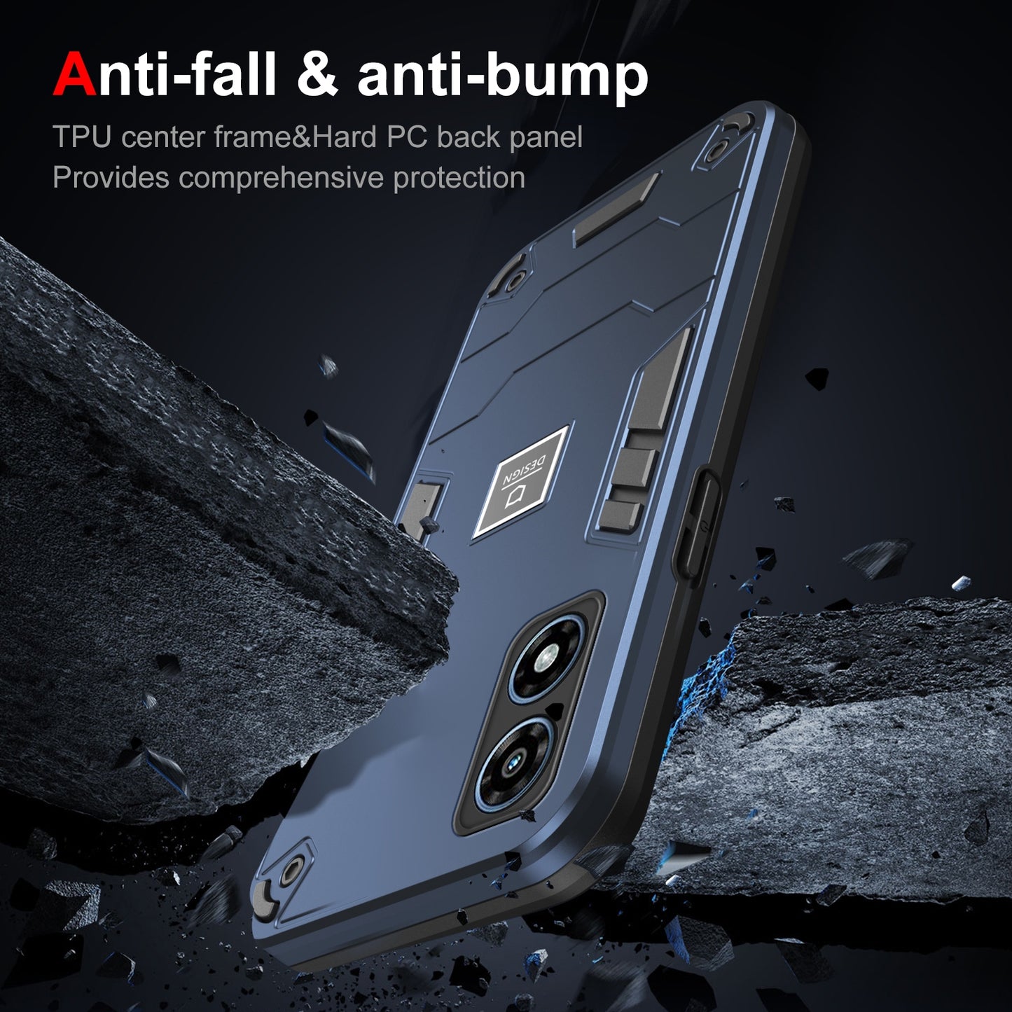 Motorola Moto G Play 2024 2 in 1 Shockproof, Lightweight Phone Case with TPU+PC Material, Fashionable Design, and Precise Cut-outs
