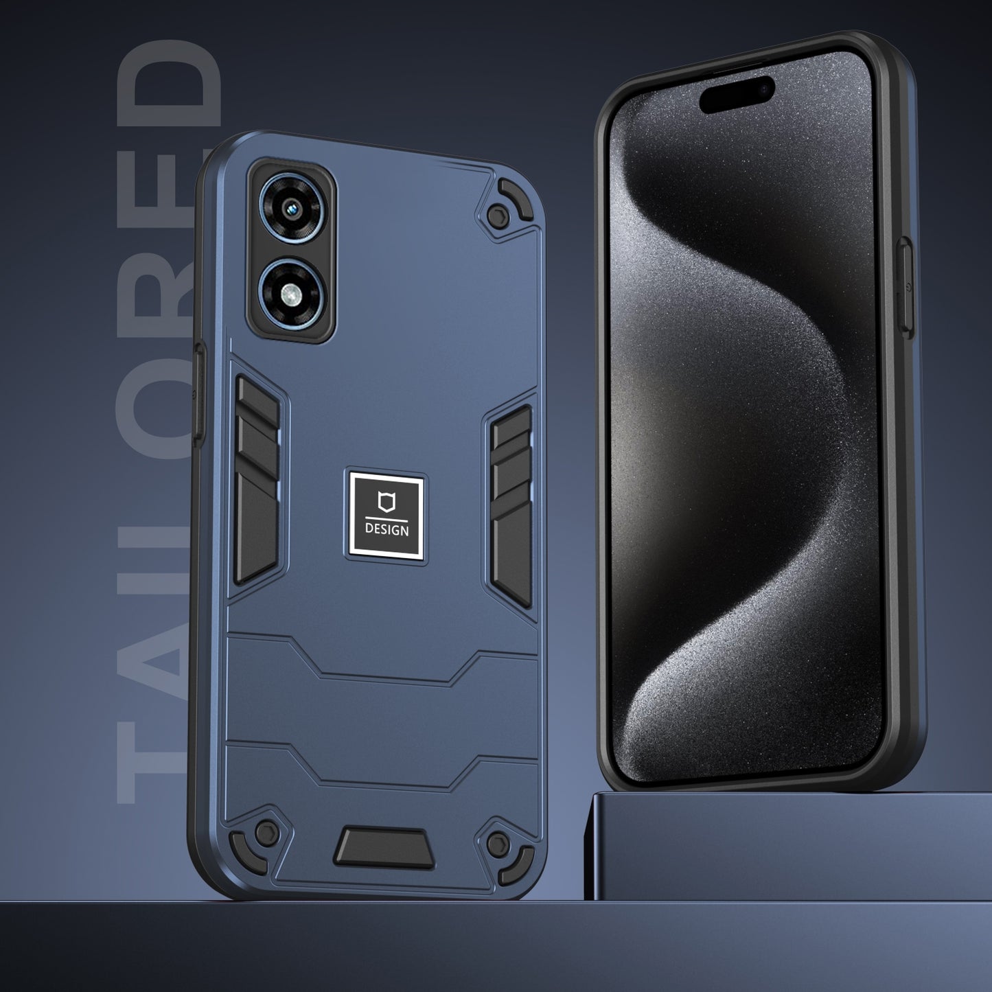 Motorola Moto G Play 2024 2 in 1 Shockproof, Lightweight Phone Case with TPU+PC Material, Fashionable Design, and Precise Cut-outs
