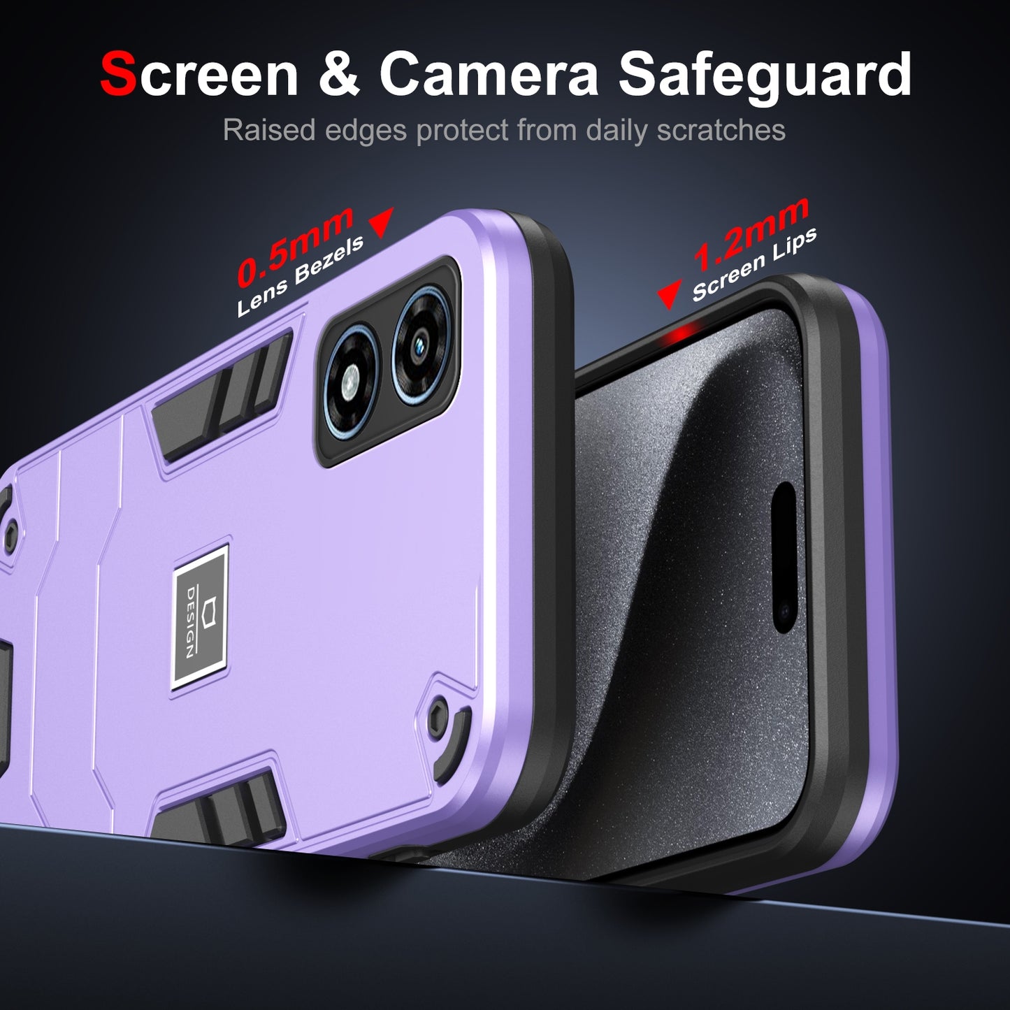 Motorola Moto G Play 2024 2 in 1 Shockproof, Lightweight Phone Case with TPU+PC Material, Fashionable Design, and Precise Cut-outs