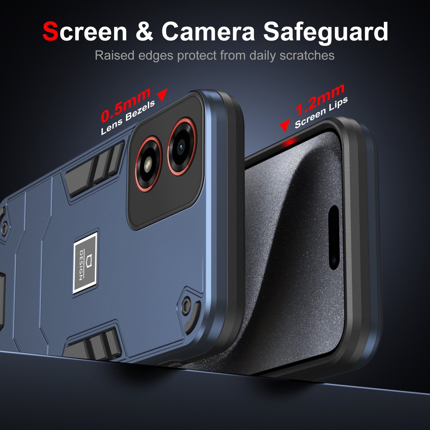 Motorola Moto G04 2 in 1 Shockproof, Lightweight Phone Case with TPU+PC Material, Fashionable Design, and Precise Cut-outs