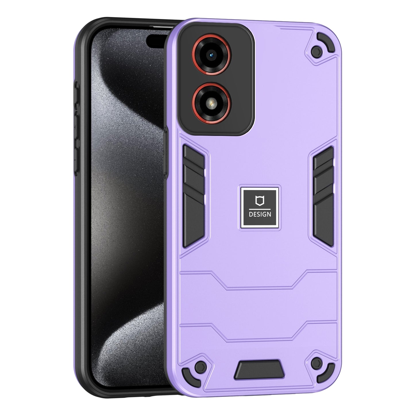 Motorola Moto G04 2 in 1 Shockproof, Lightweight Phone Case with TPU+PC Material, Fashionable Design, and Precise Cut-outs