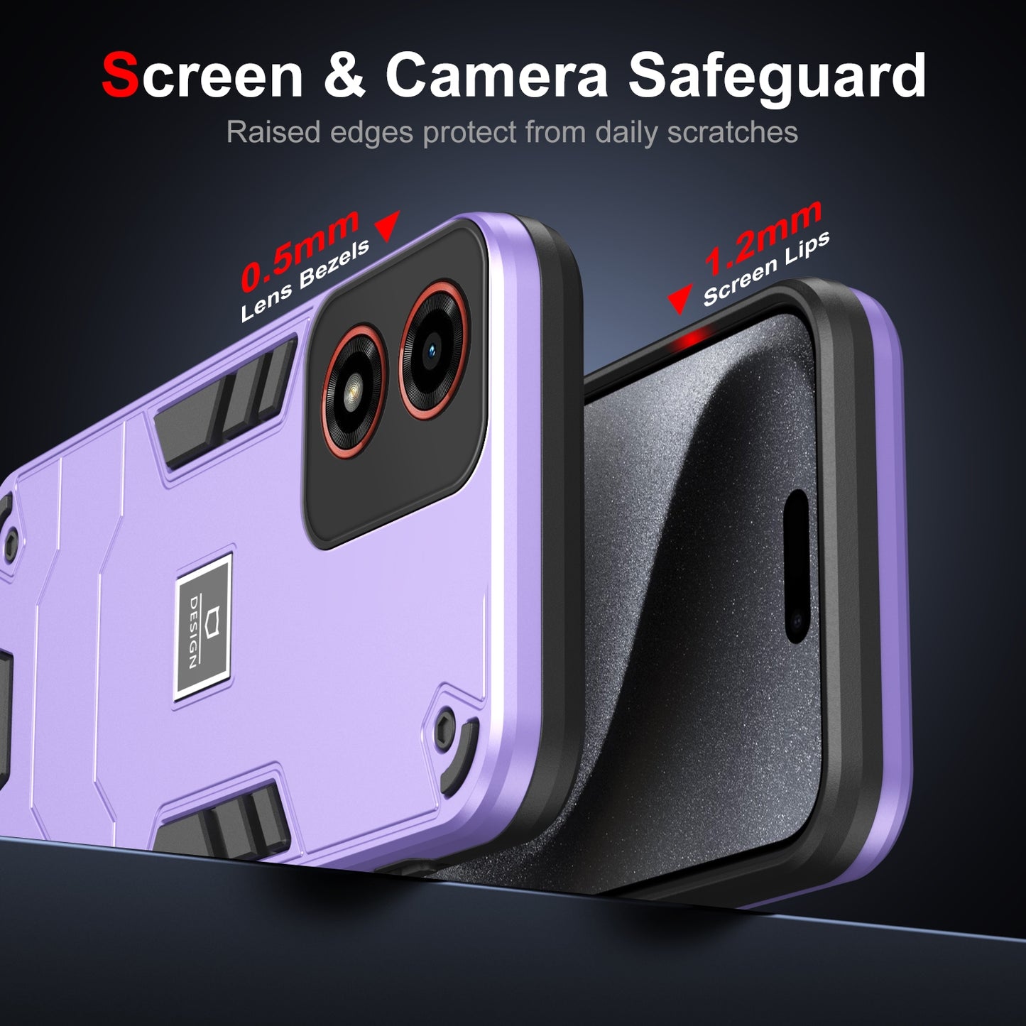 Motorola Moto G04 2 in 1 Shockproof, Lightweight Phone Case with TPU+PC Material, Fashionable Design, and Precise Cut-outs