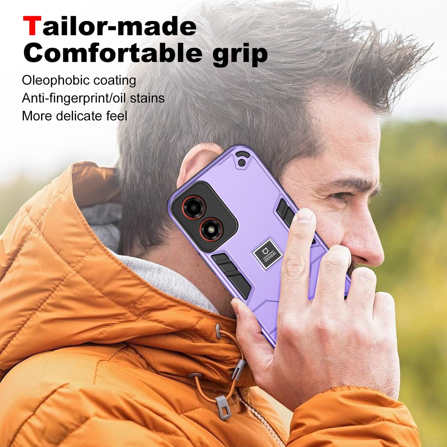 Motorola Moto G04 2 in 1 Shockproof, Lightweight Phone Case with TPU+PC Material, Fashionable Design, and Precise Cut-outs