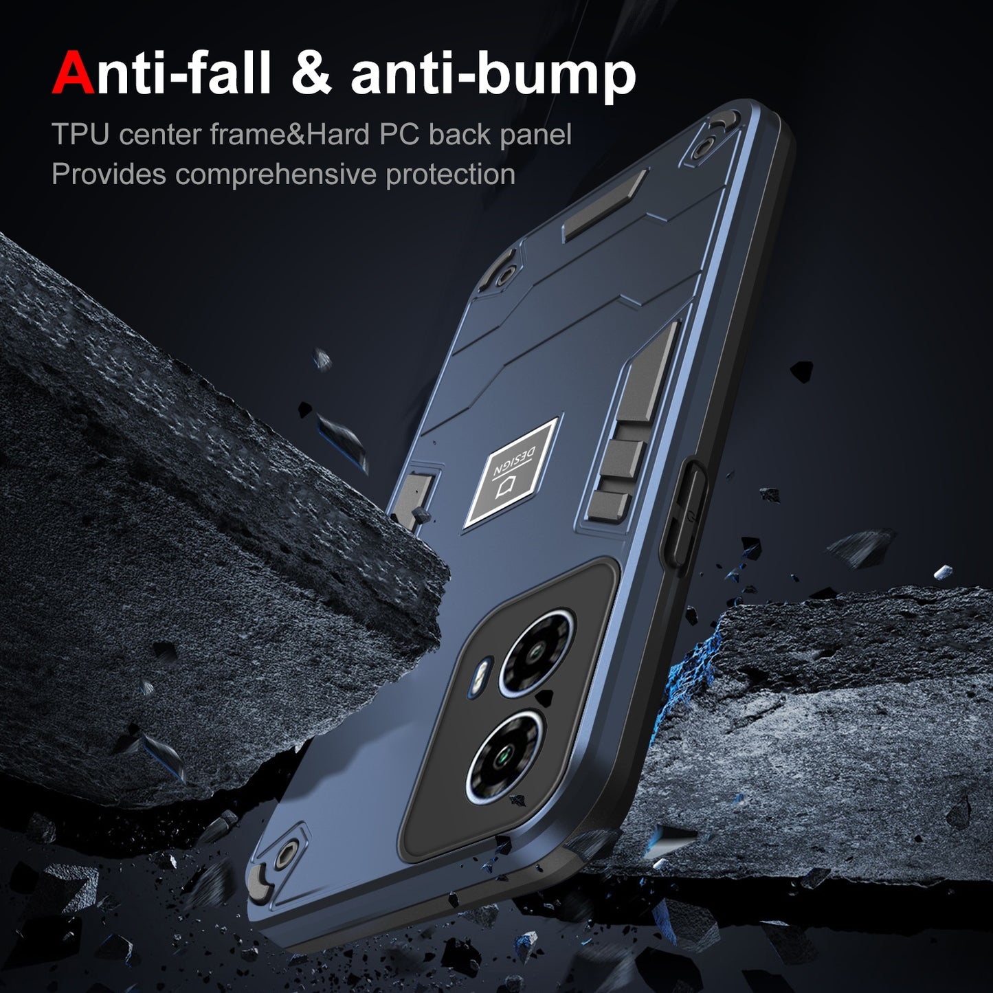 Motorola Moto G34 2 in 1 Shockproof, Lightweight Phone Case with TPU+PC Material, Fashionable Design, and Precise Cut-outs