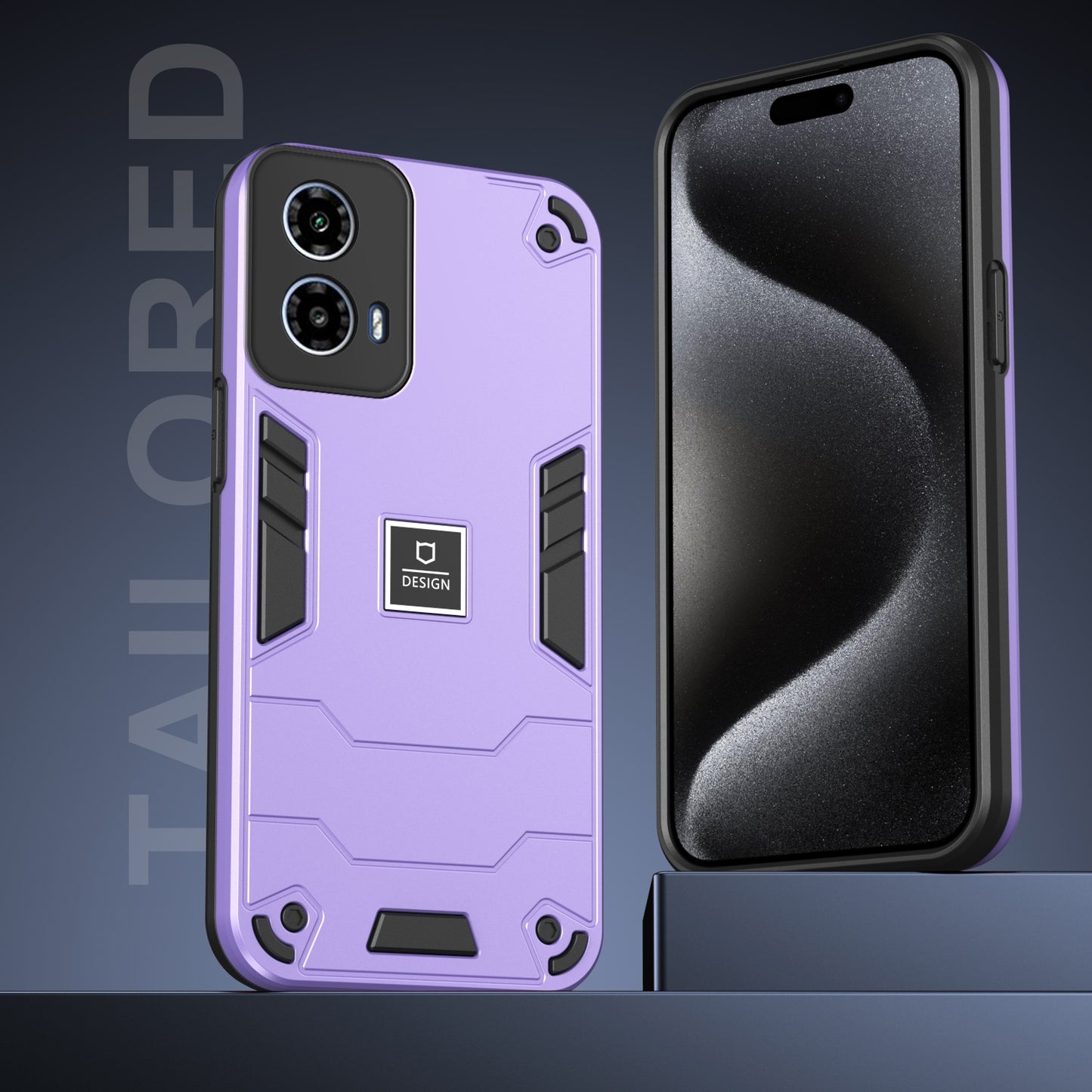 Motorola Moto G34 2 in 1 Shockproof, Lightweight Phone Case with TPU+PC Material, Fashionable Design, and Precise Cut-outs