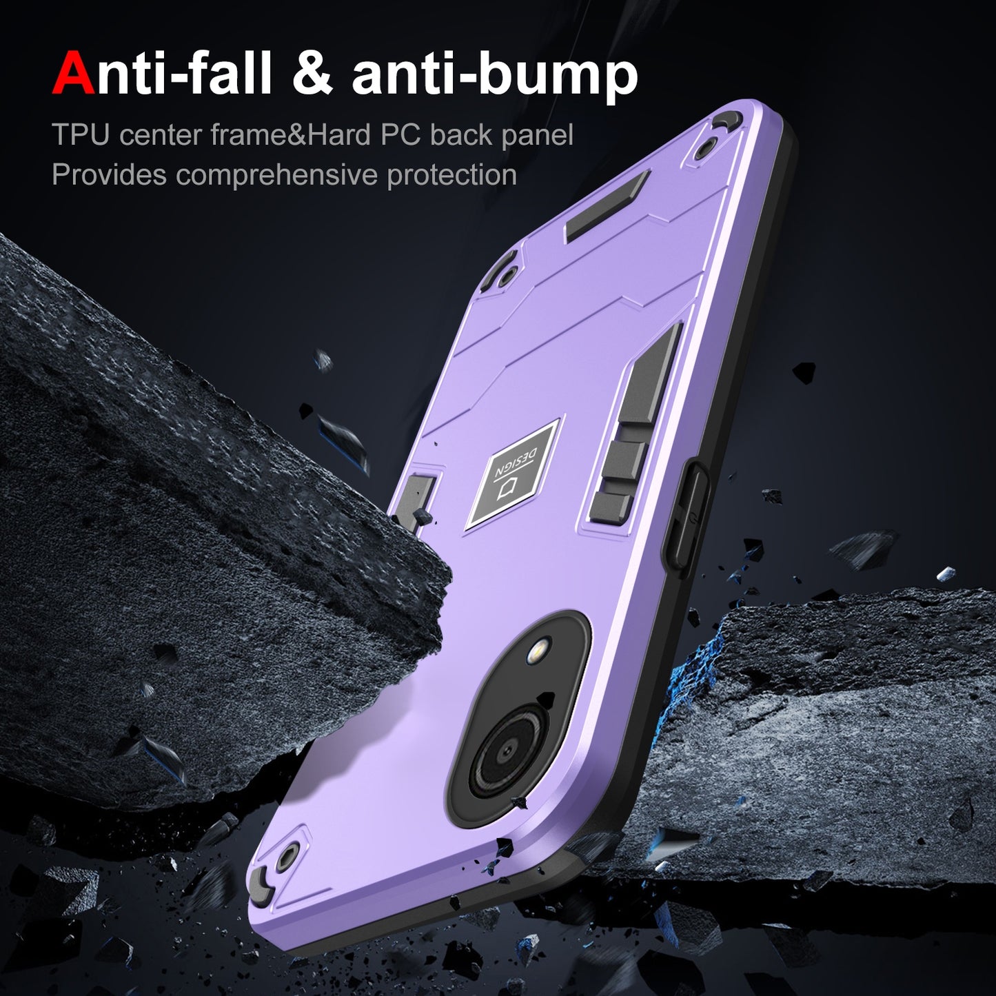 Samsung Galaxy A03 Core 2 in 1 Shockproof, Lightweight Phone Case with TPU+PC Material, Fashionable Design, and Precise Cut-outs