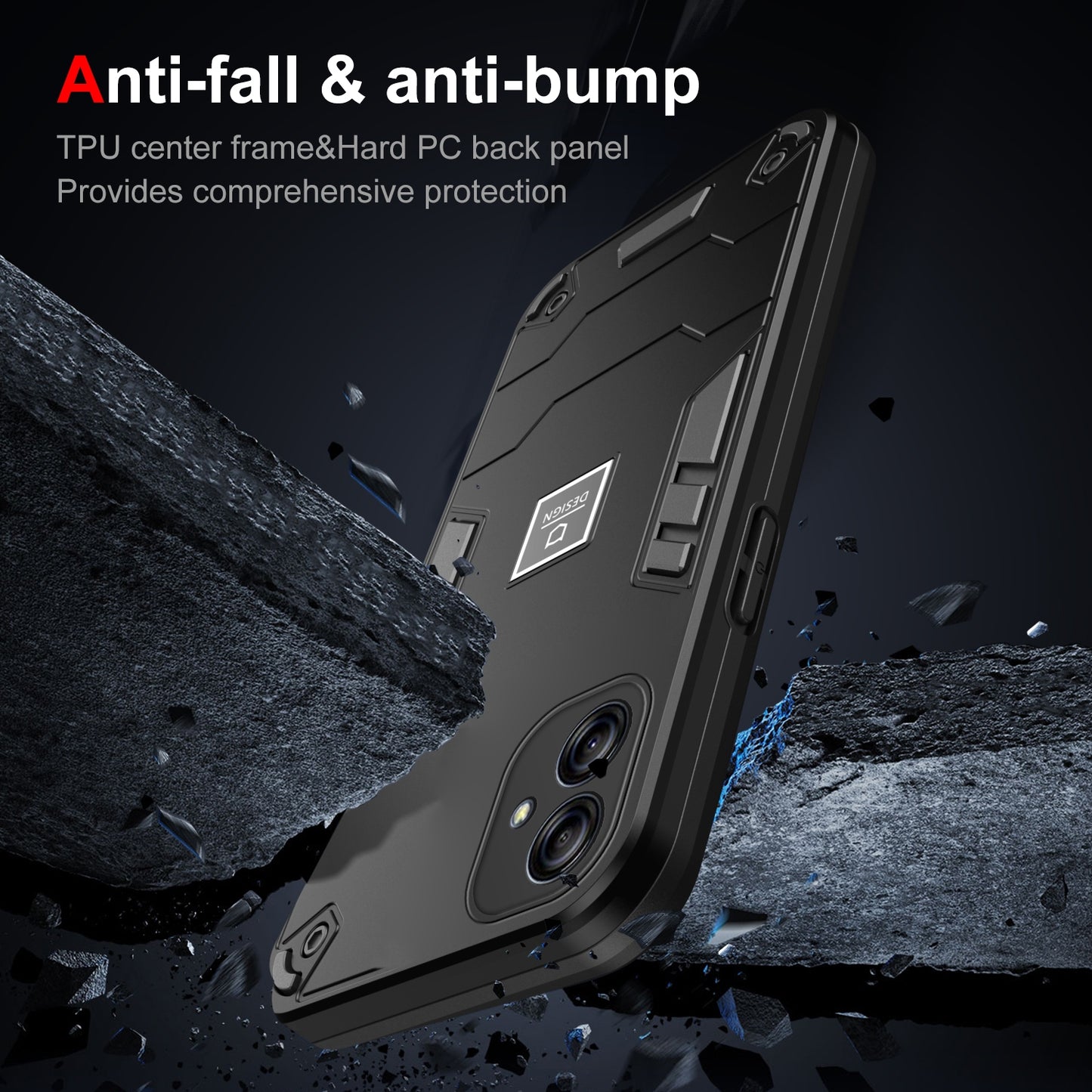Samsung Galaxy A04e 2 in 1 Shockproof, Lightweight Phone Case with TPU+PC Material, Fashionable Design, and Precise Cut-outs