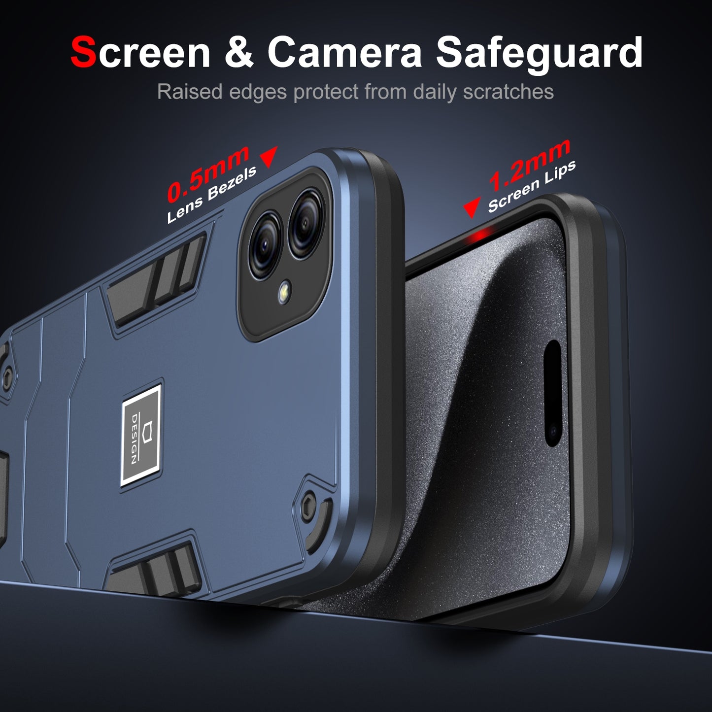 Samsung Galaxy A04e 2 in 1 Shockproof, Lightweight Phone Case with TPU+PC Material, Fashionable Design, and Precise Cut-outs
