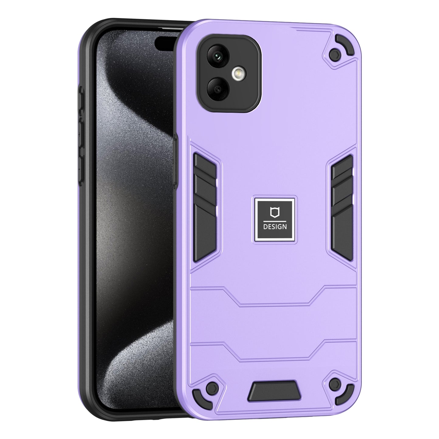 Samsung Galaxy A05 2 in 1 Shockproof, Lightweight Phone Case with TPU+PC Material, Fashionable Design, and Precise Cut-outs