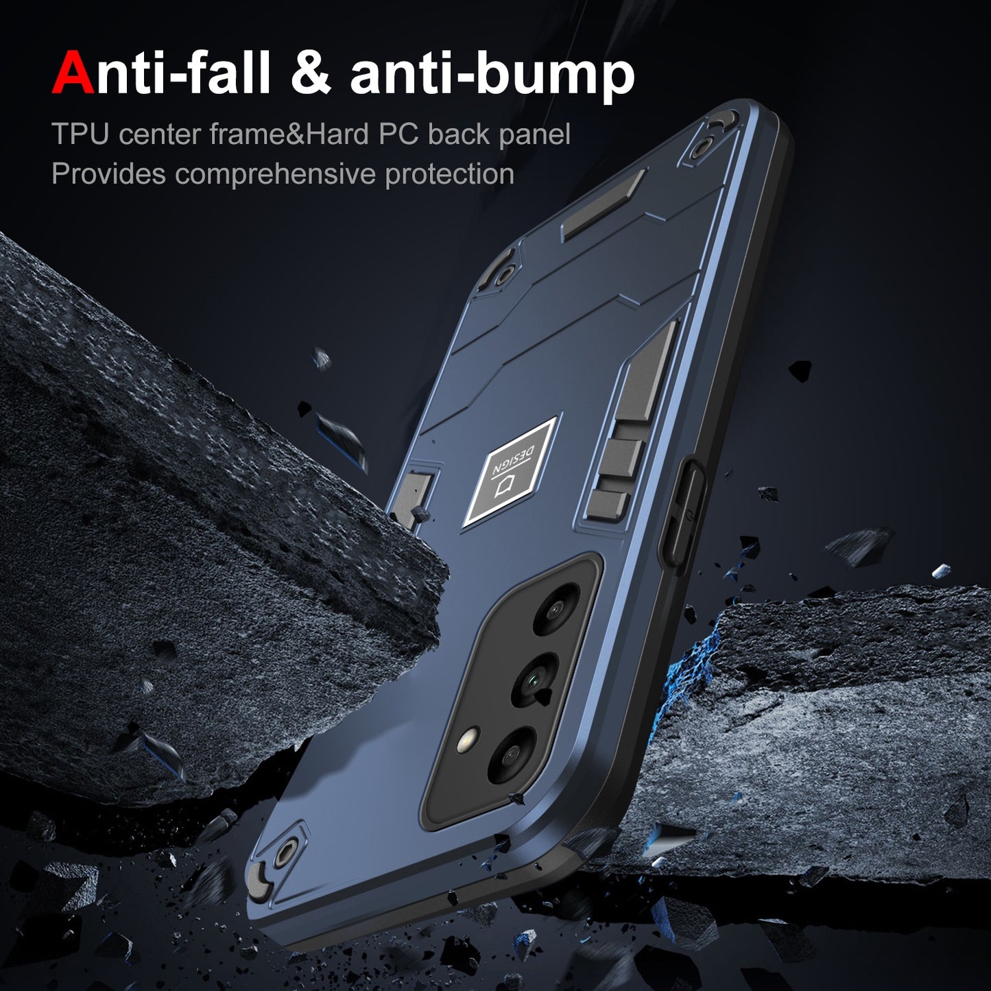 Samsung Galaxy A05s 2 in 1 Shockproof, Lightweight Phone Case with TPU+PC Material, Fashionable Design, and Precise Cut-outs