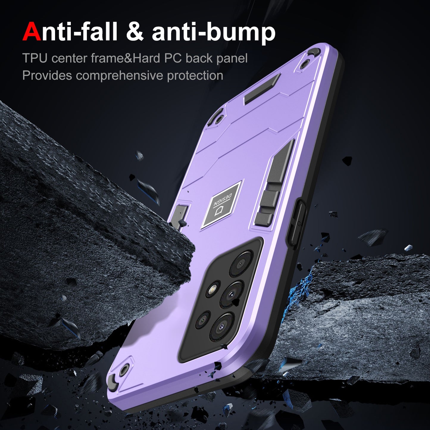 Samsung Galaxy A13 2 in 1 Shockproof, Lightweight Phone Case with TPU+PC Material, Fashionable Design, and Precise Cut-outs