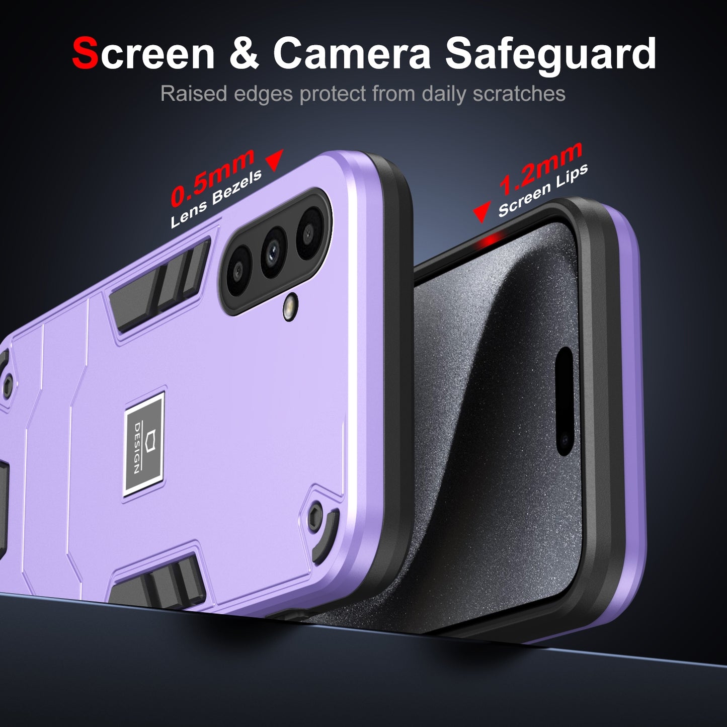 Samsung Galaxy A14 2 in 1 Shockproof, Lightweight Phone Case with TPU+PC Material, Fashionable Design, and Precise Cut-outs