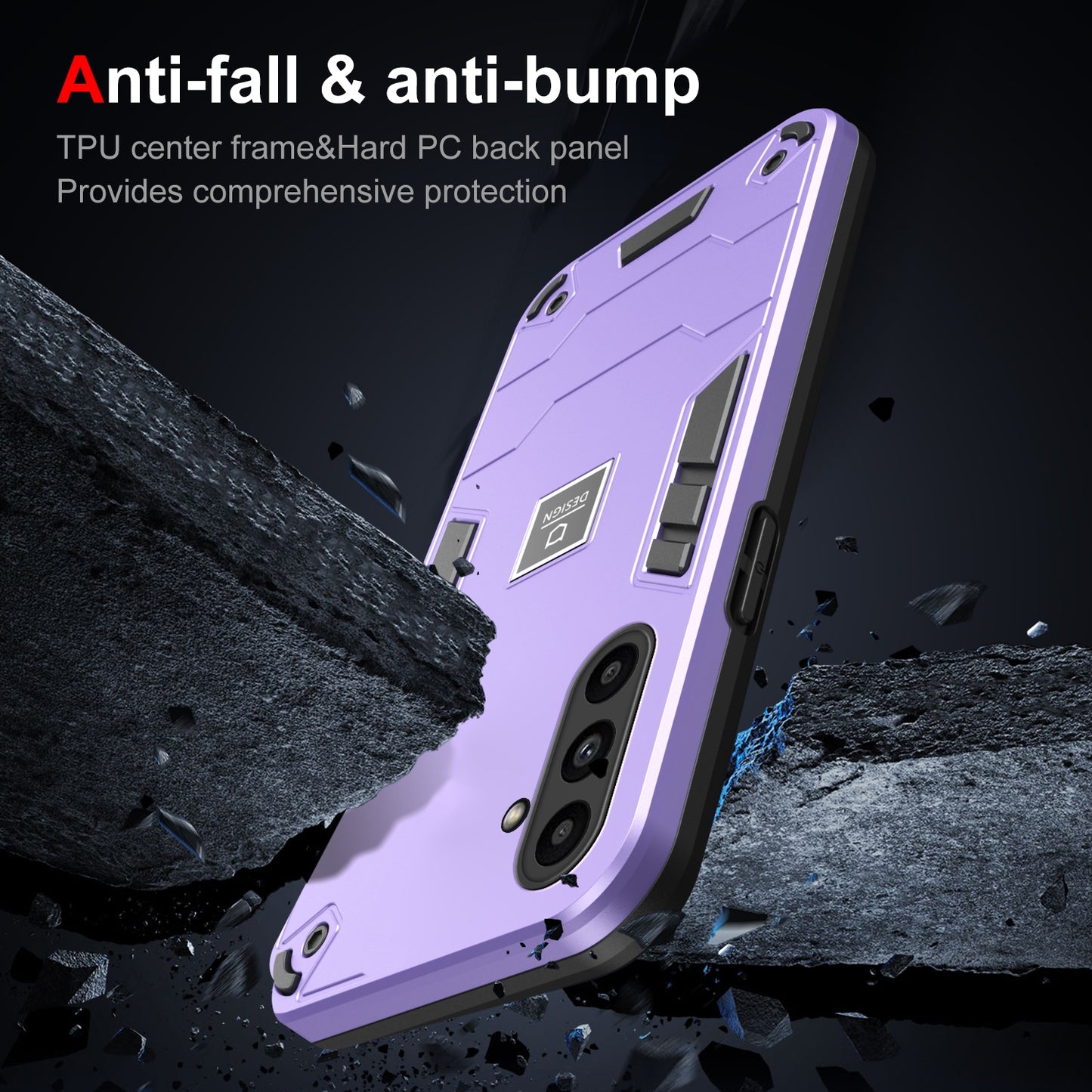 Samsung Galaxy A14 2 in 1 Shockproof, Lightweight Phone Case with TPU+PC Material, Fashionable Design, and Precise Cut-outs