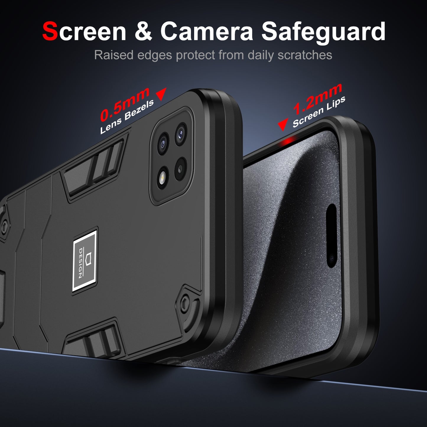Samsung Galaxy A22 5G 2 in 1 Shockproof, Lightweight Phone Case with TPU+PC Material, Fashionable Design, and Precise Cut-outs