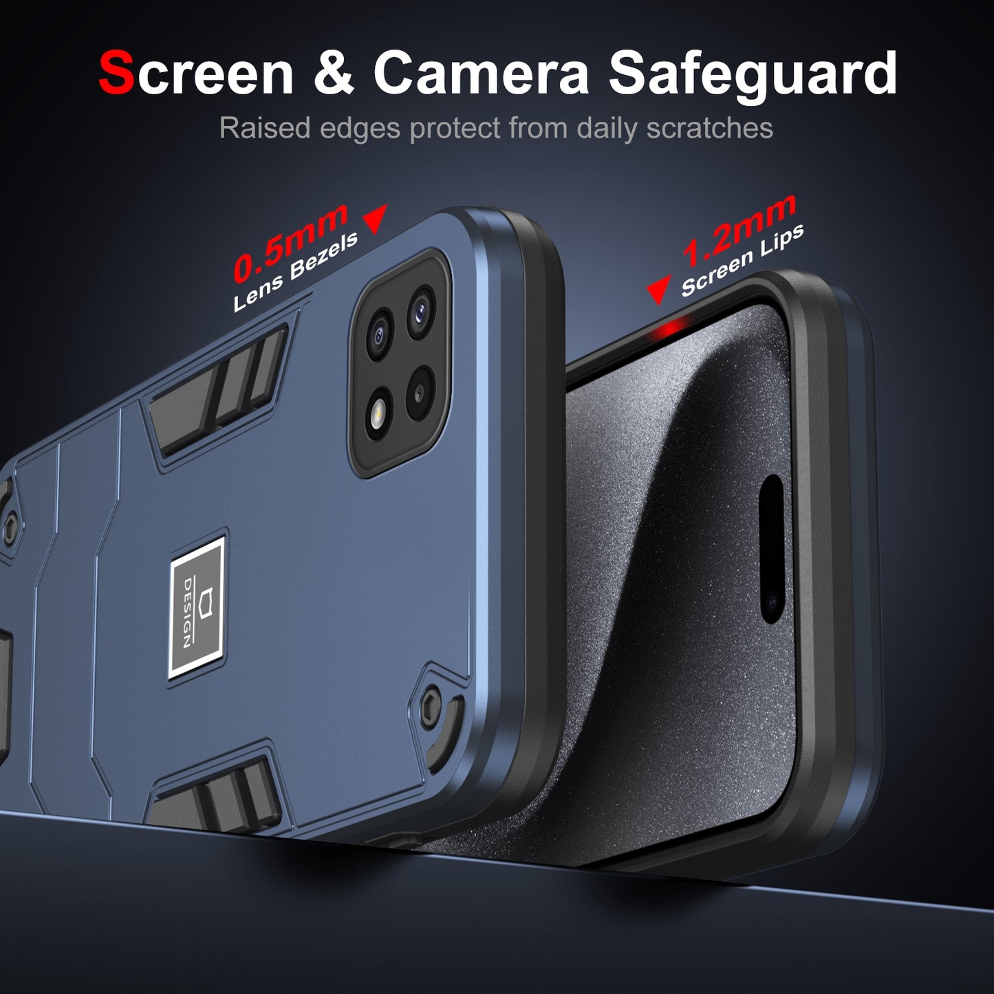Samsung Galaxy A22 5G 2 in 1 Shockproof, Lightweight Phone Case with TPU+PC Material, Fashionable Design, and Precise Cut-outs
