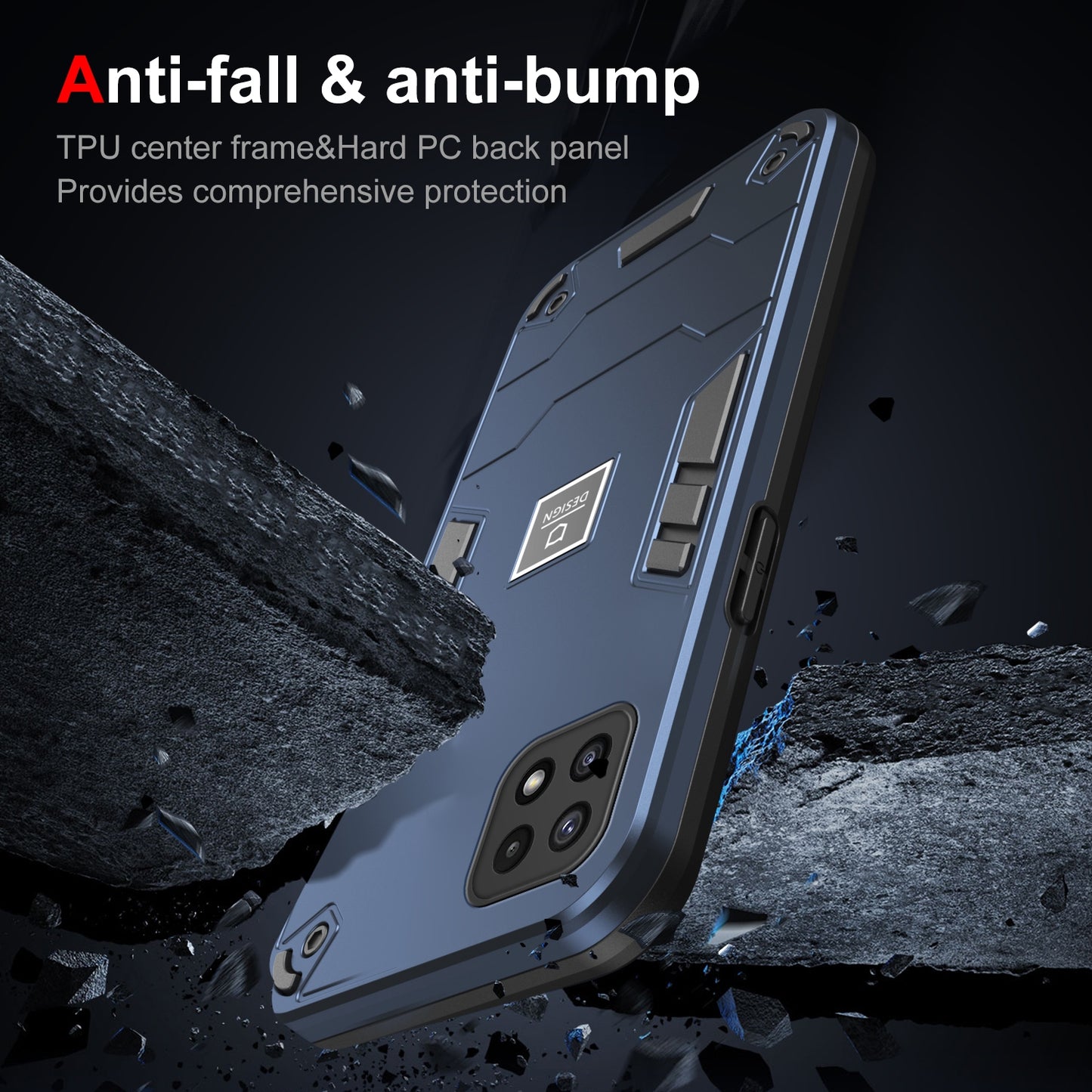 Samsung Galaxy A22 5G 2 in 1 Shockproof, Lightweight Phone Case with TPU+PC Material, Fashionable Design, and Precise Cut-outs