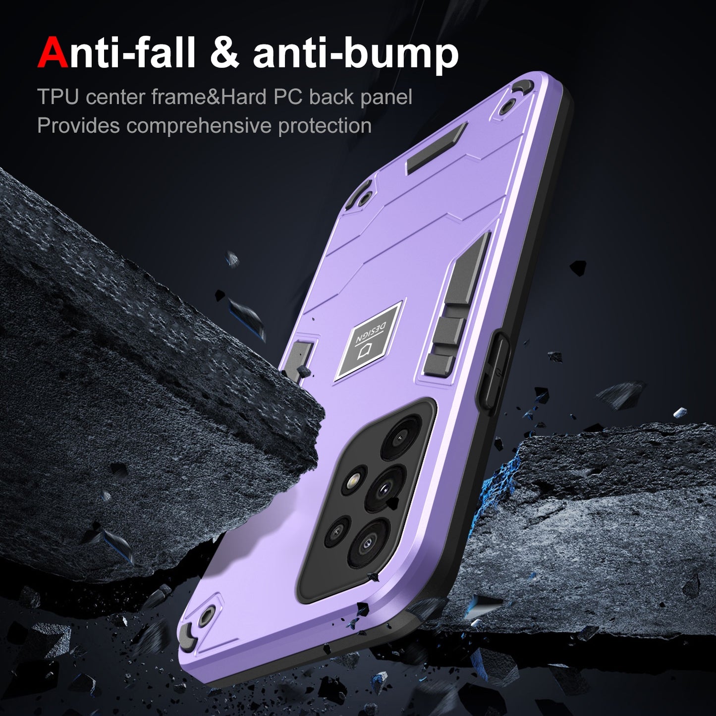 Samsung Galaxy A23 2 in 1 Shockproof, Lightweight Phone Case with TPU+PC Material, Fashionable Design, and Precise Cut-outs