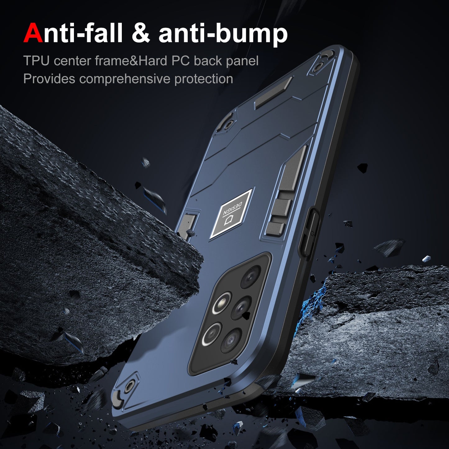 Samsung Galaxy A72 5G 2 in 1 Shockproof, Lightweight Phone Case with TPU+PC Material, Fashionable Design, and Precise Cut-outs