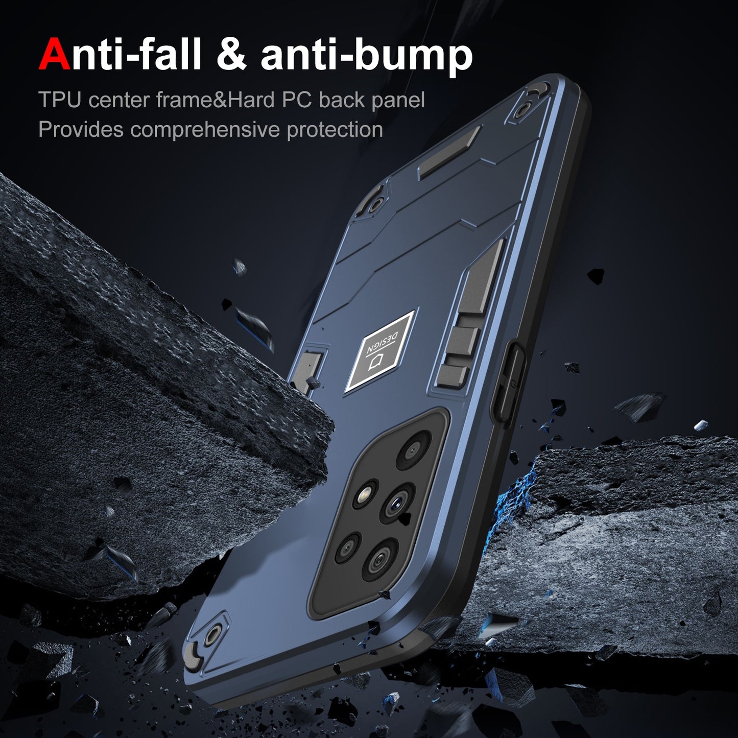 Samsung Galaxy A73 5G 2 in 1 Shockproof, Lightweight Phone Case with TPU+PC Material, Fashionable Design, and Precise Cut-outs
